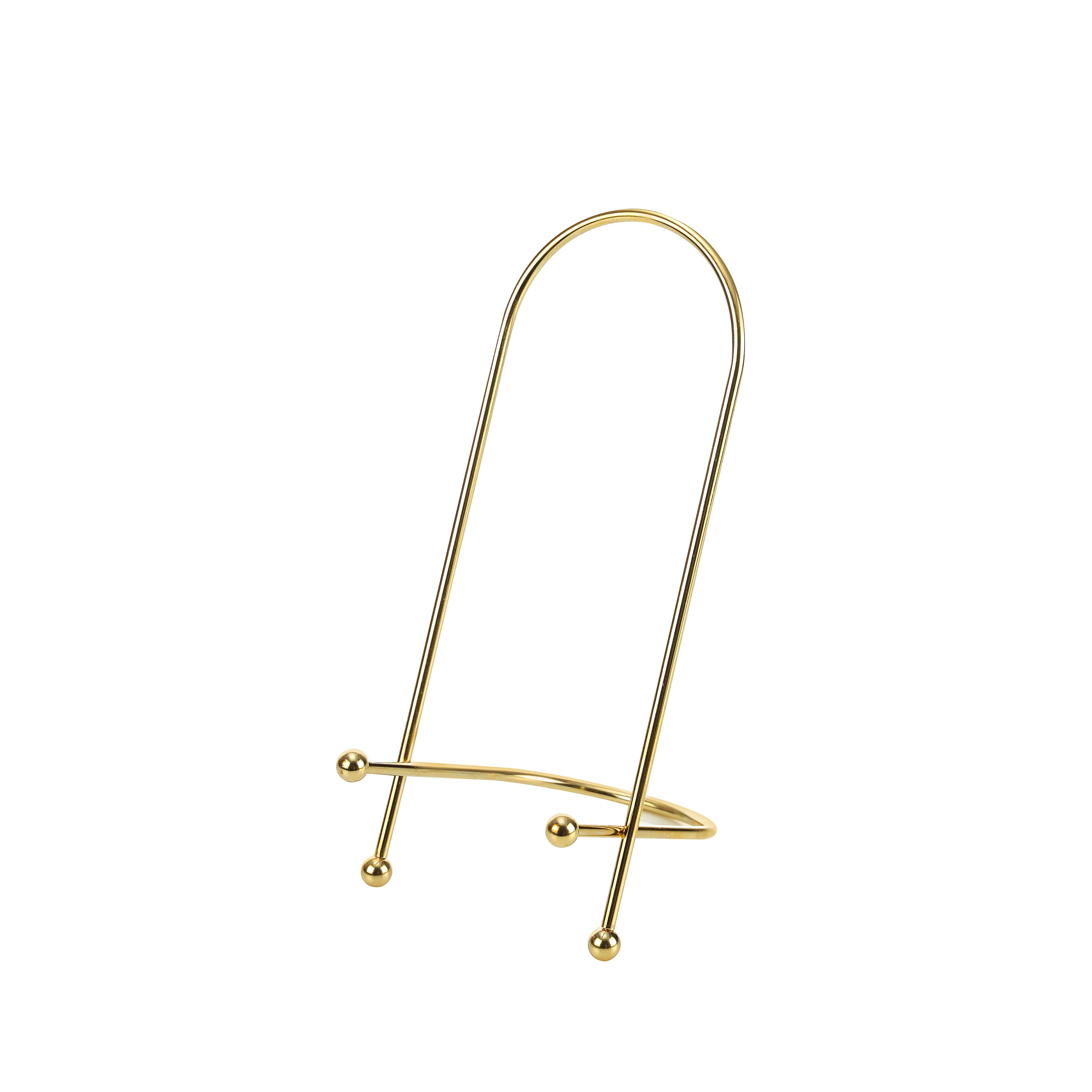 6 Pack: 9" Golden Curved Wire Photo Easel by Studio Décor®