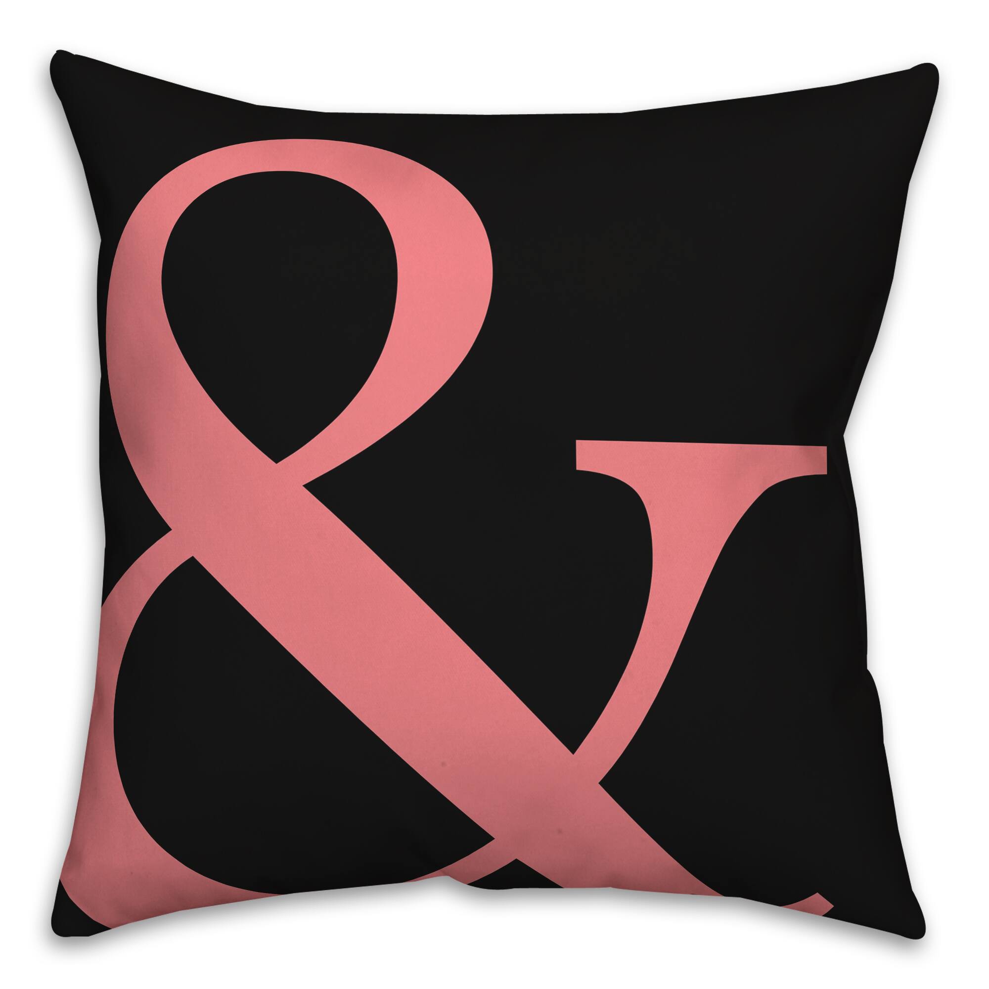 Pink Ampersand Throw Pillow