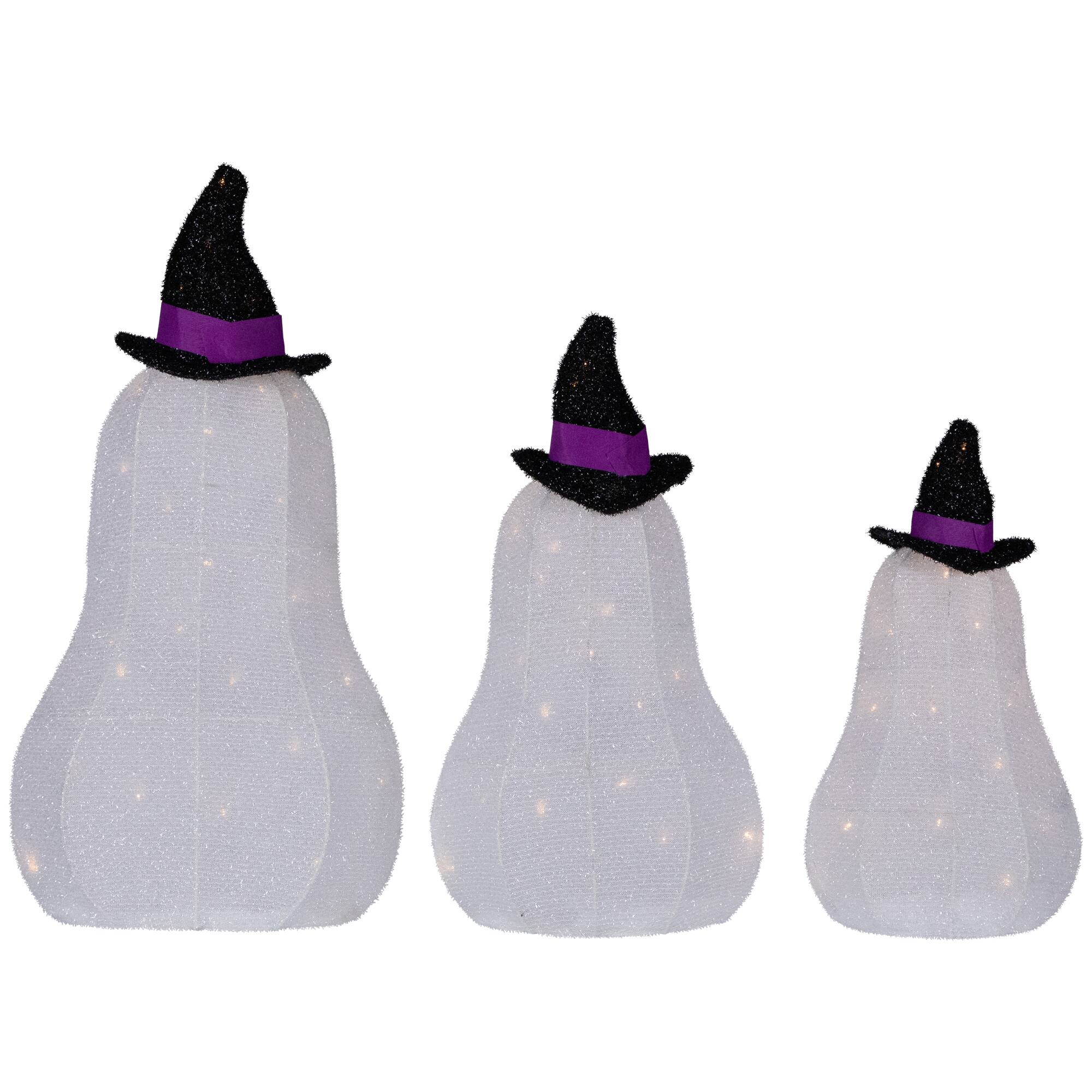 LED Jack O&#x27; Lantern Ghosts Outdoor Halloween Decoration Set