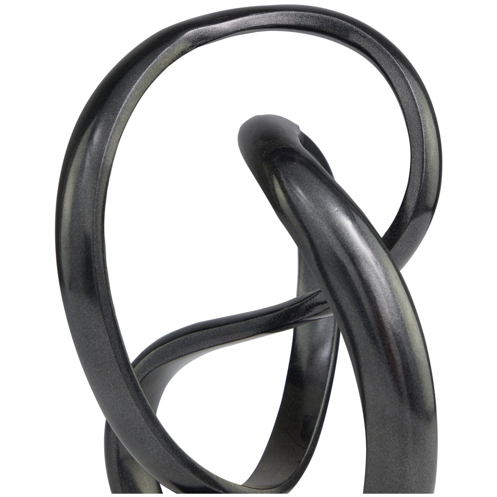 11.25" Dark Gray Aluminum Circular Abstract Sculpture Décor