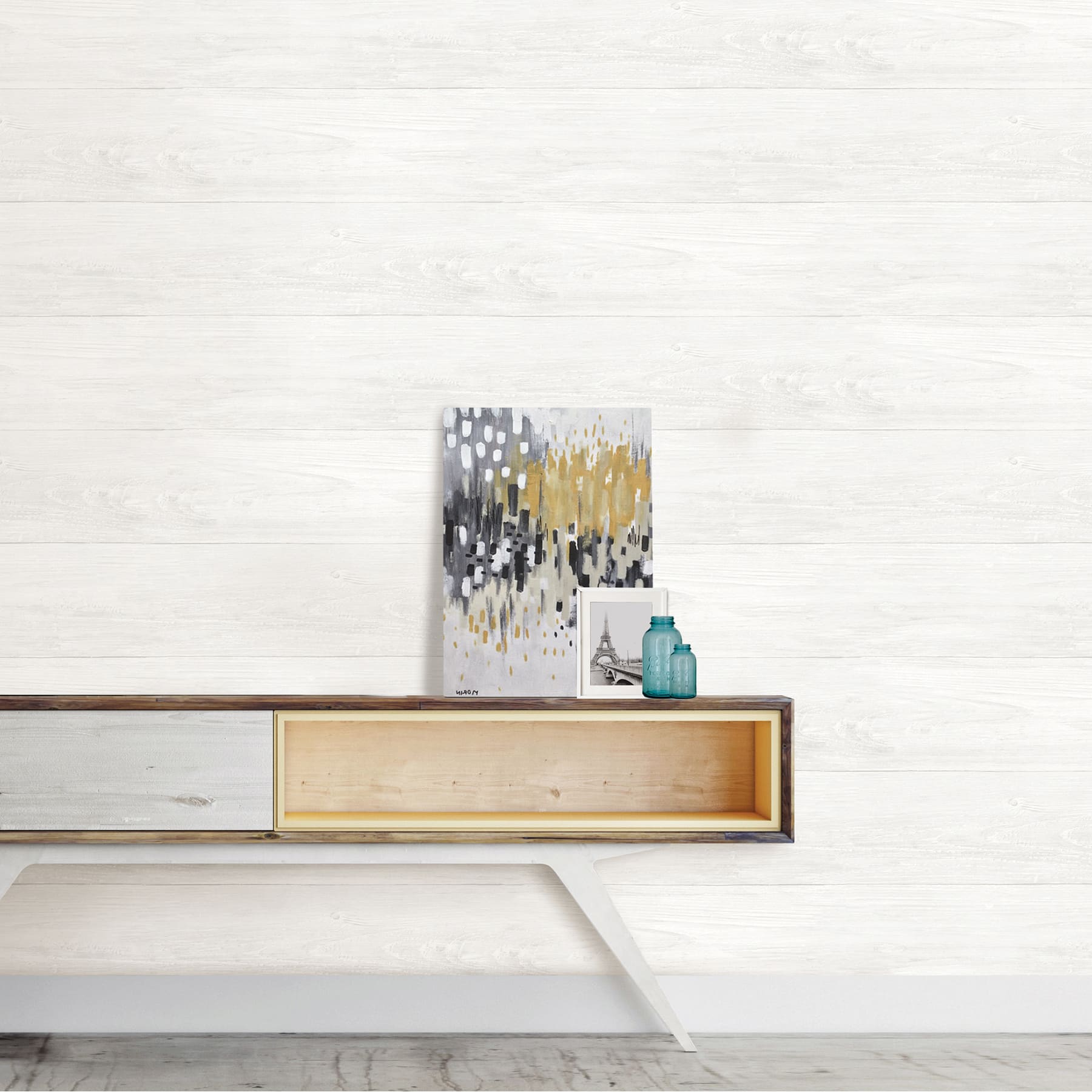 NuWallpaper Reclaimed Shiplap Peel &#x26; Stick Wallpaper