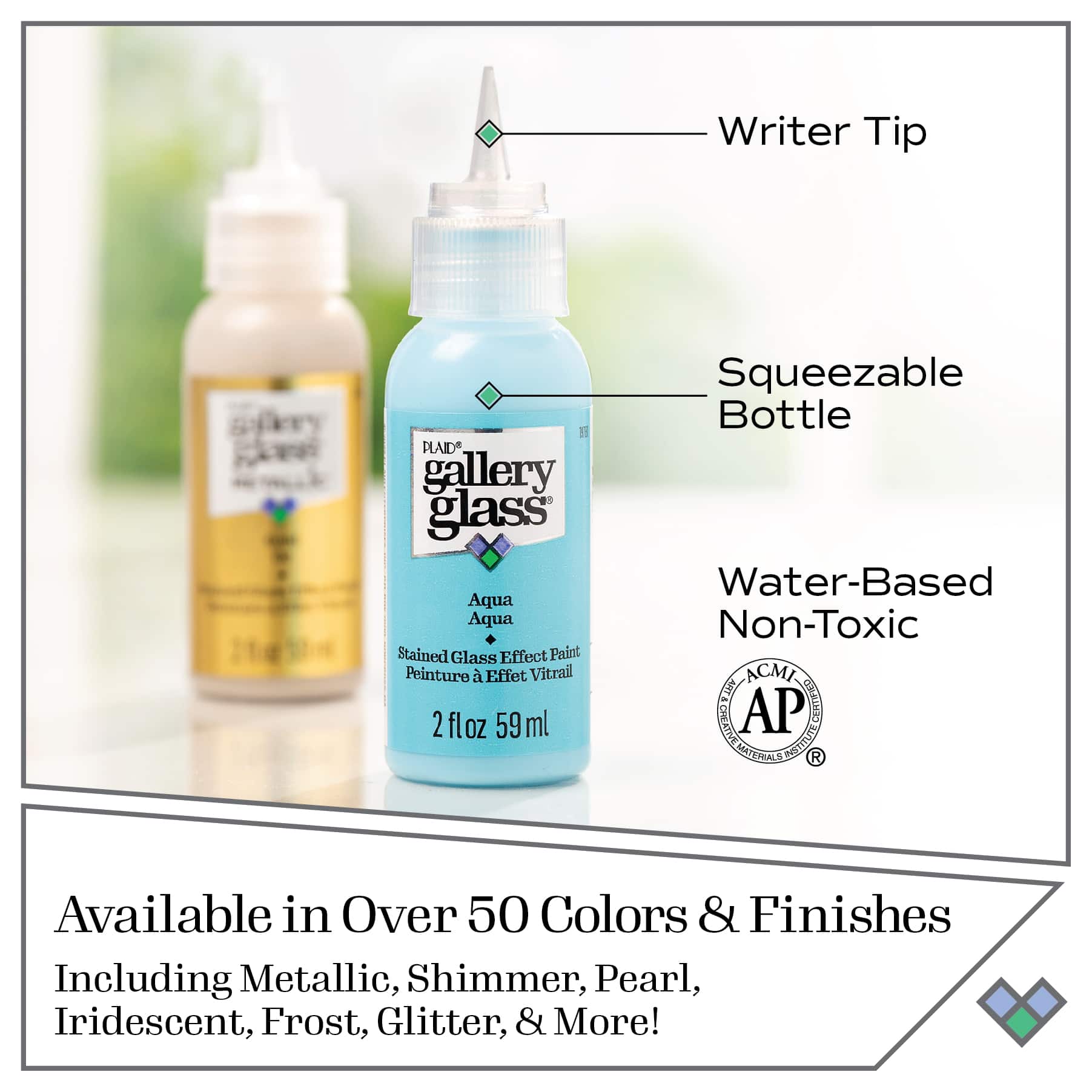 6 Pack: Plaid® Gallery Glass® Stained Glass Effect Paint, 2oz.