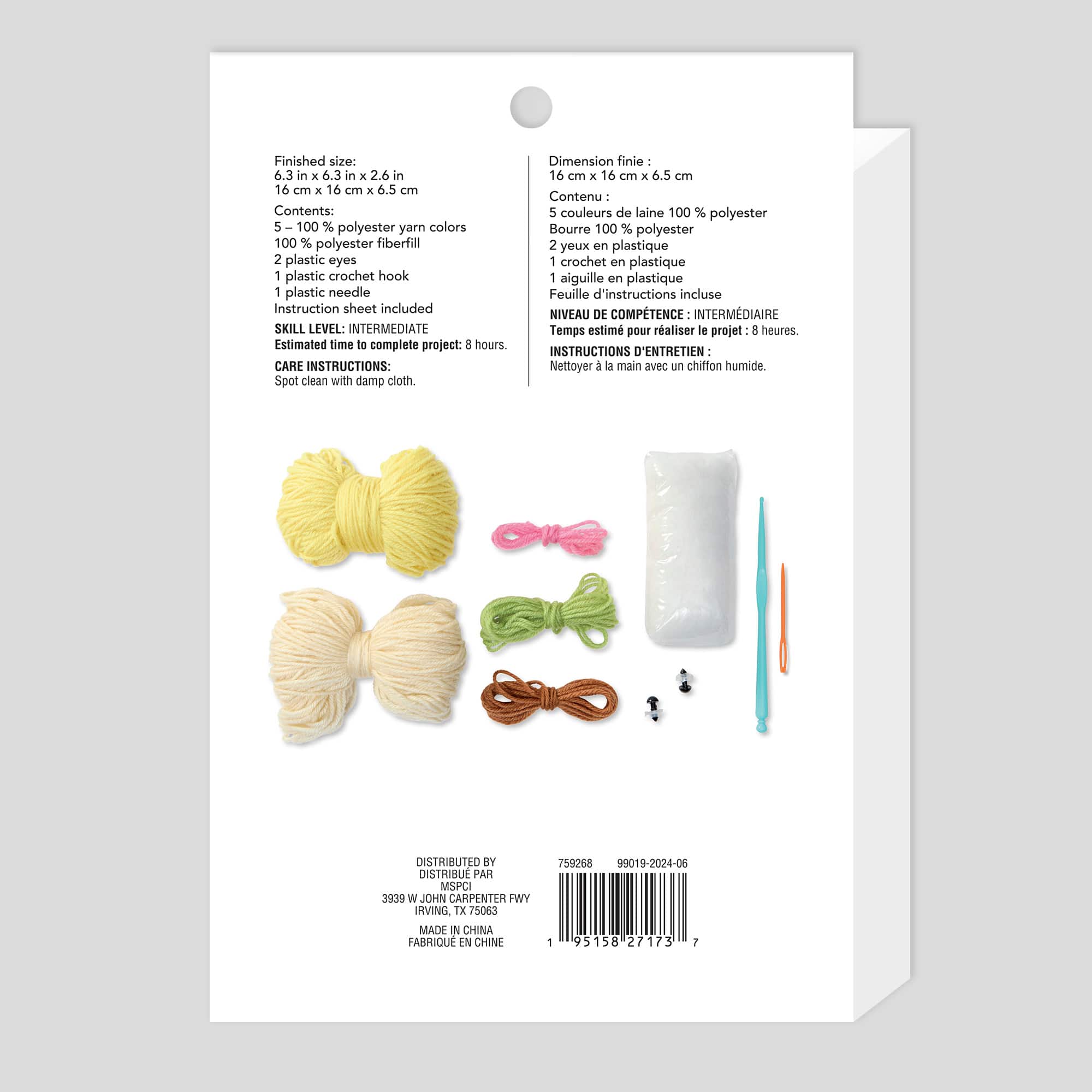 6 Pack: Intermediate Banana Amigurumi Crochet Kit by Loops & Threads®
