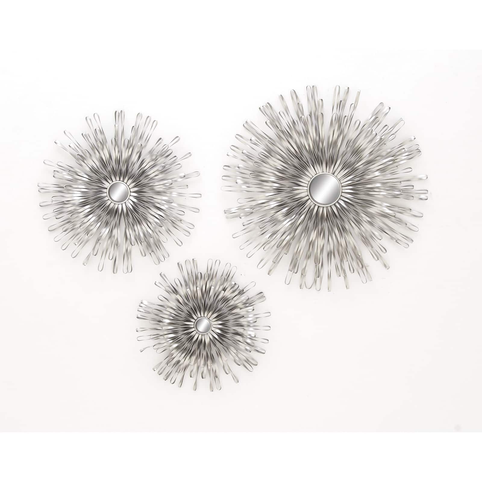 Silver Metal Modern Wall D&#xE9;cor Set, 18&#x22;, 22&#x22; &#x26; 27&#x22;
