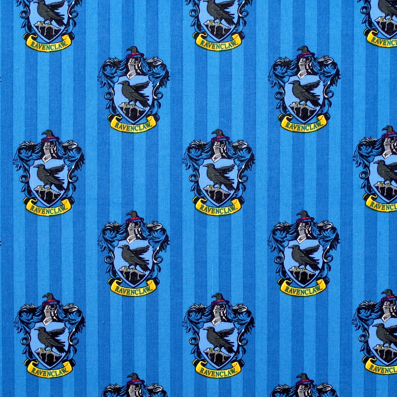 Camelot Fabrics Harry Potter Blue Stripes Ravenclaw Cotton Fabric ...