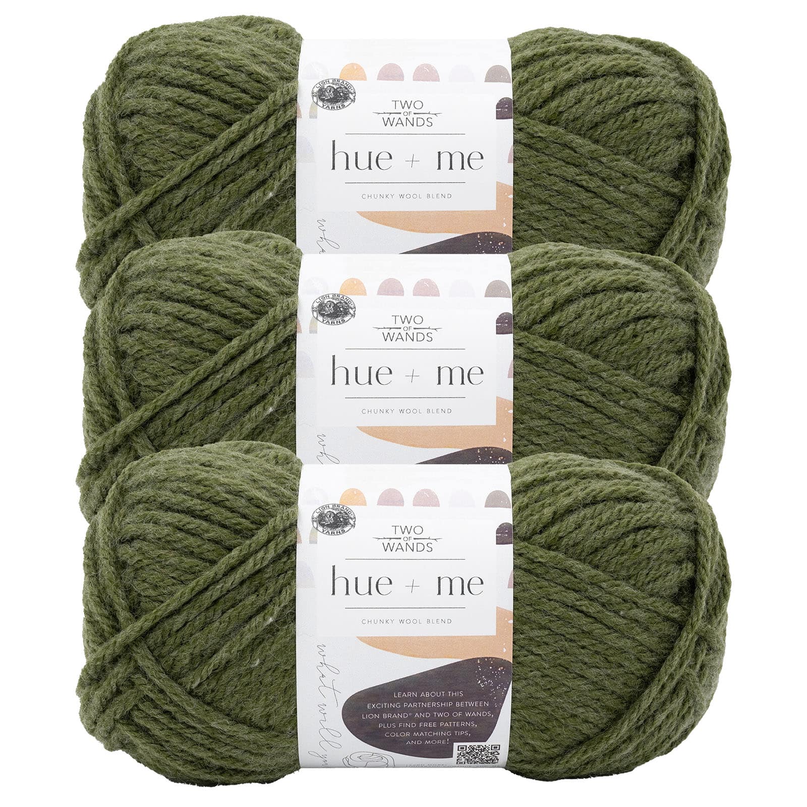 3 Pack Lion Brand&#xAE; Two of Wands Hue + Me Yarn