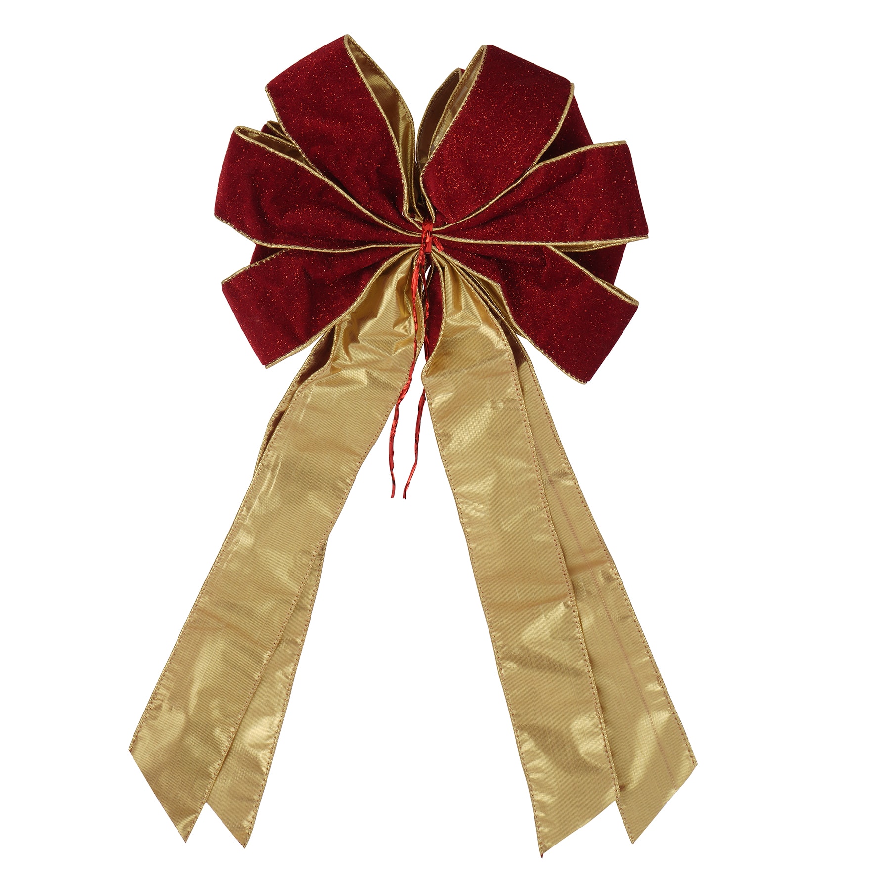 20.5&#x22; Burgundy Velvet Tree Topper Bow by Celebrate It&#x2122;