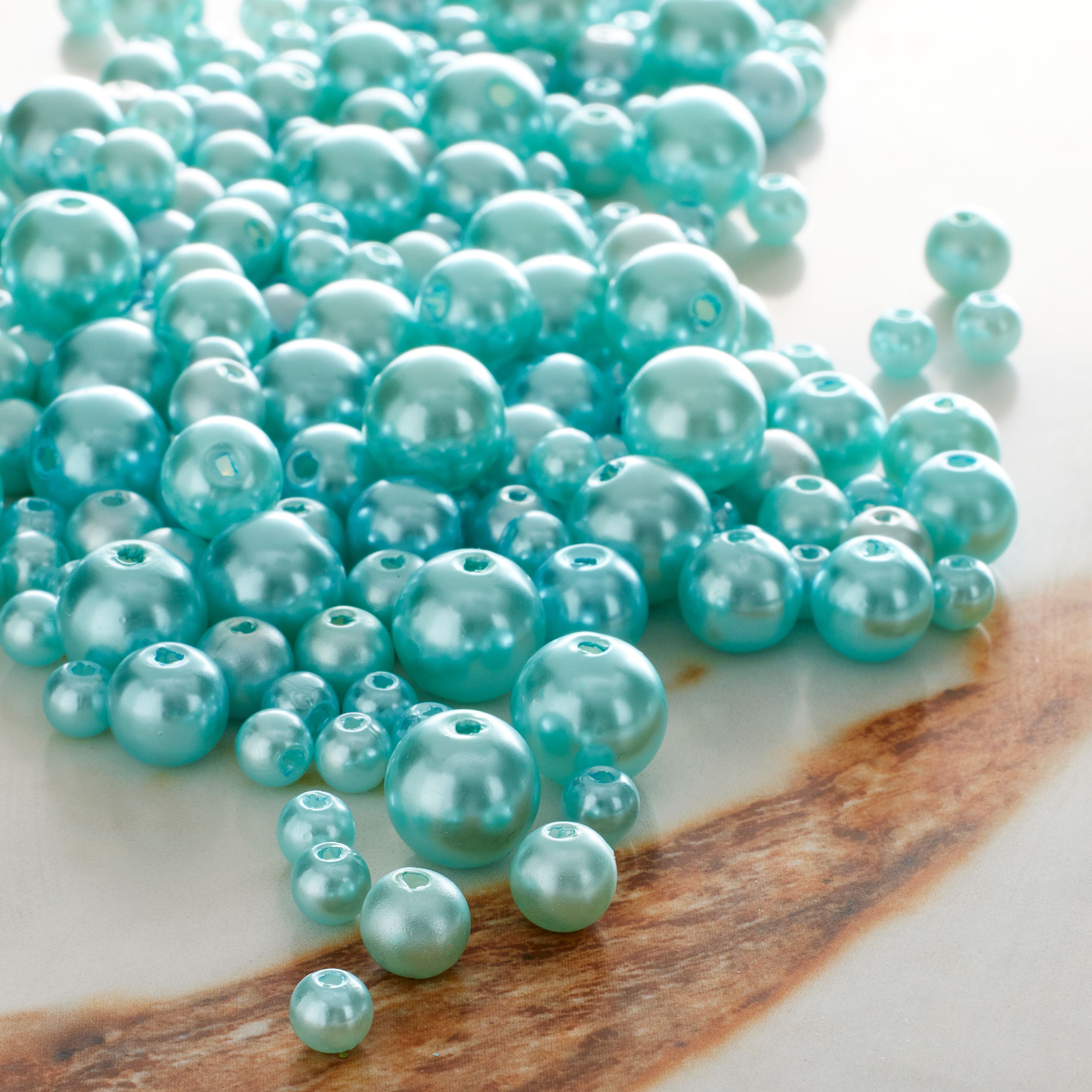 Plastic Round Pearl Beads by Bead Landing&#x2122;
