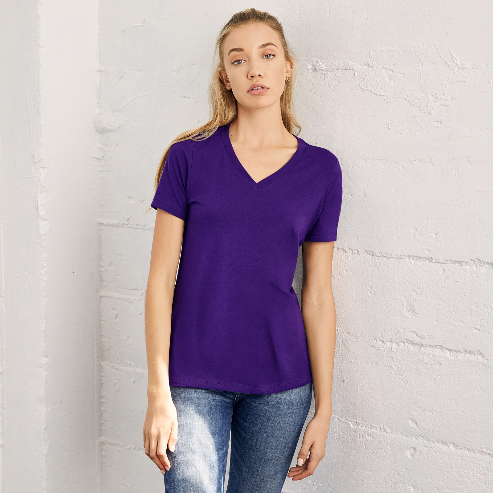 6 Pack: BELLA+CANVAS® Short Sleeve Women's V-Neck T-Shirt