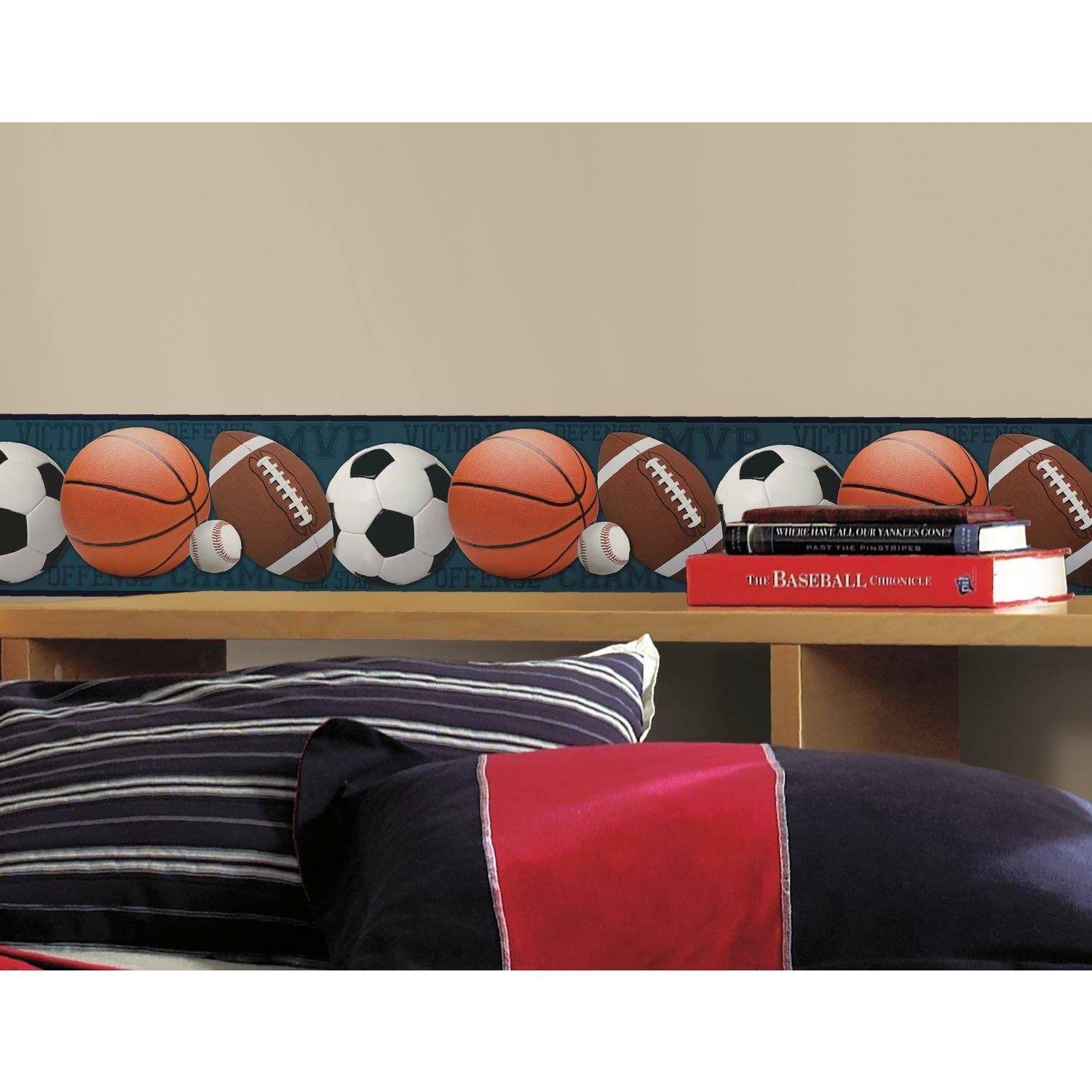 RoomMates Sports Balls Peel &#x26; Stick Border