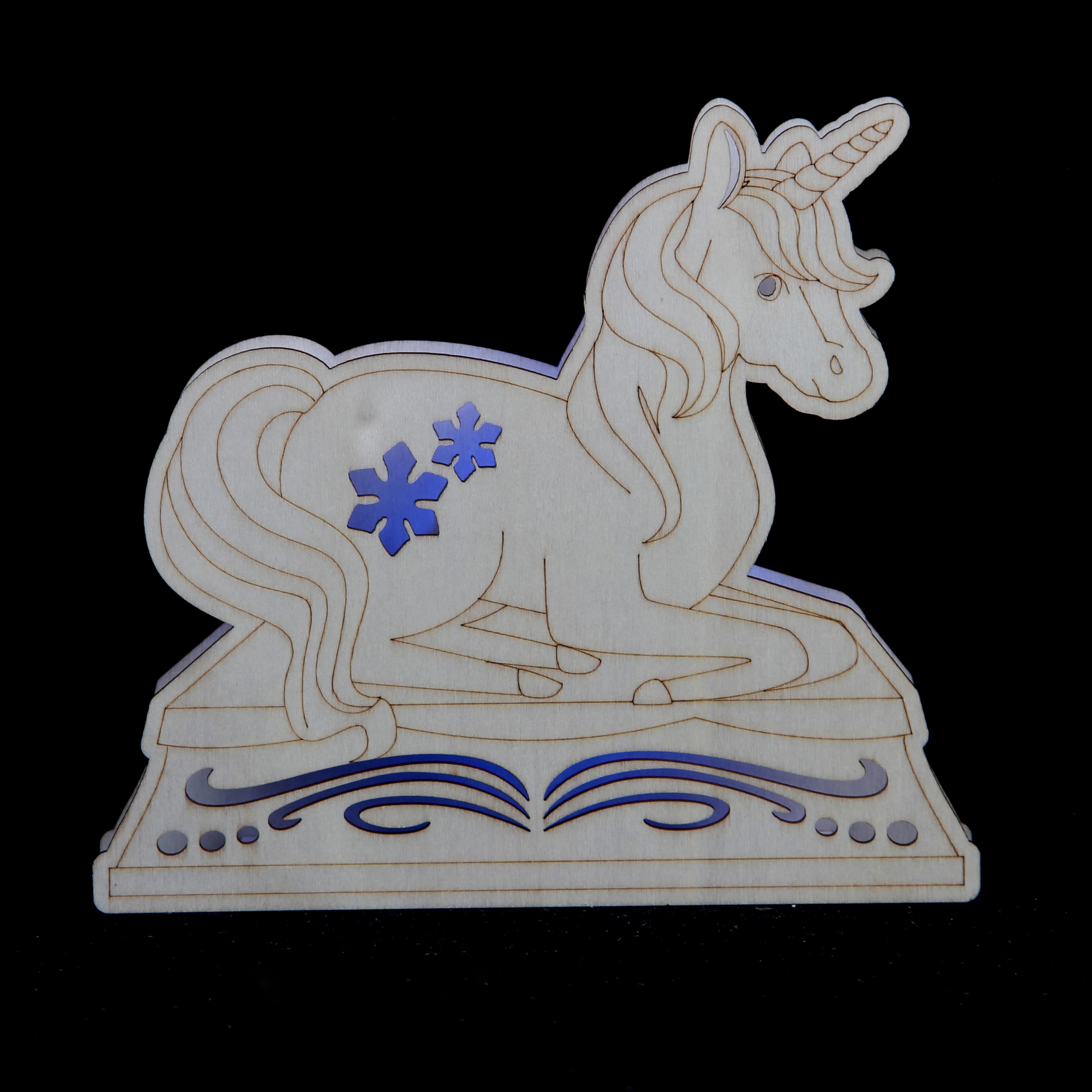 5.75&#x22; DIY Unicorn LED Wood D&#xE9;cor by Make Market&#xAE;