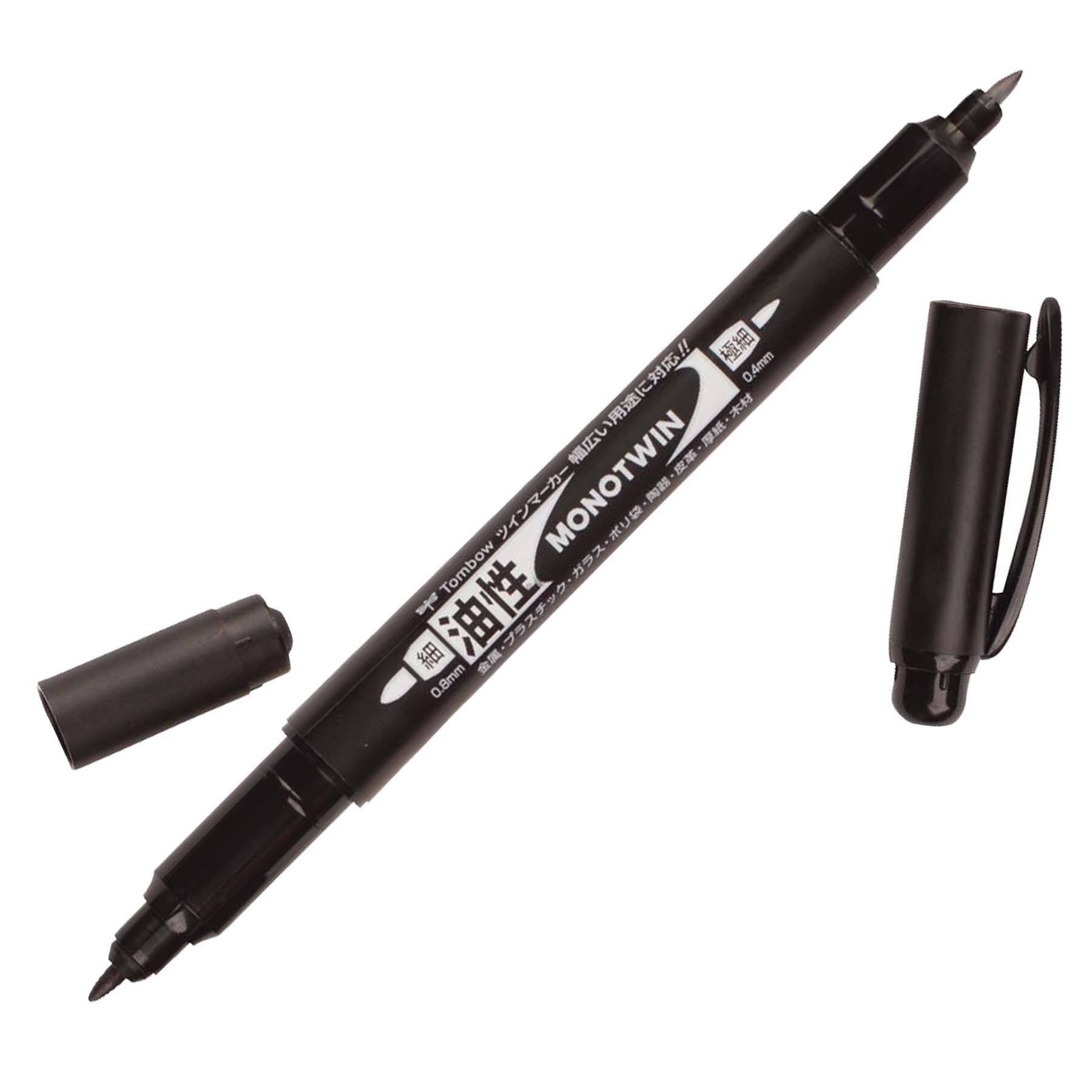 Tombow MONO Twin Black Permanent Marker