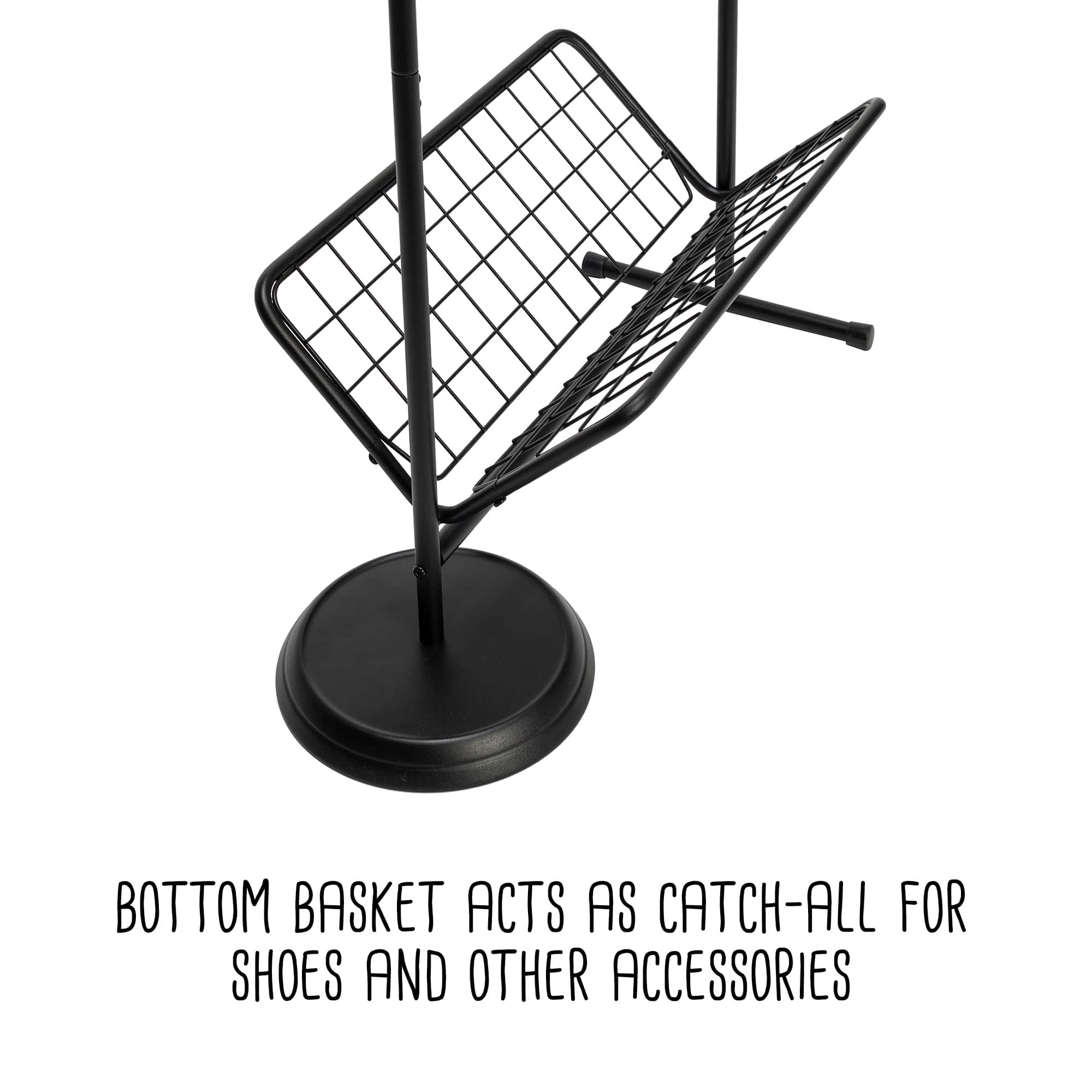 Honey Can Do Swivel Entryway Coat Rack with Shoe Storage