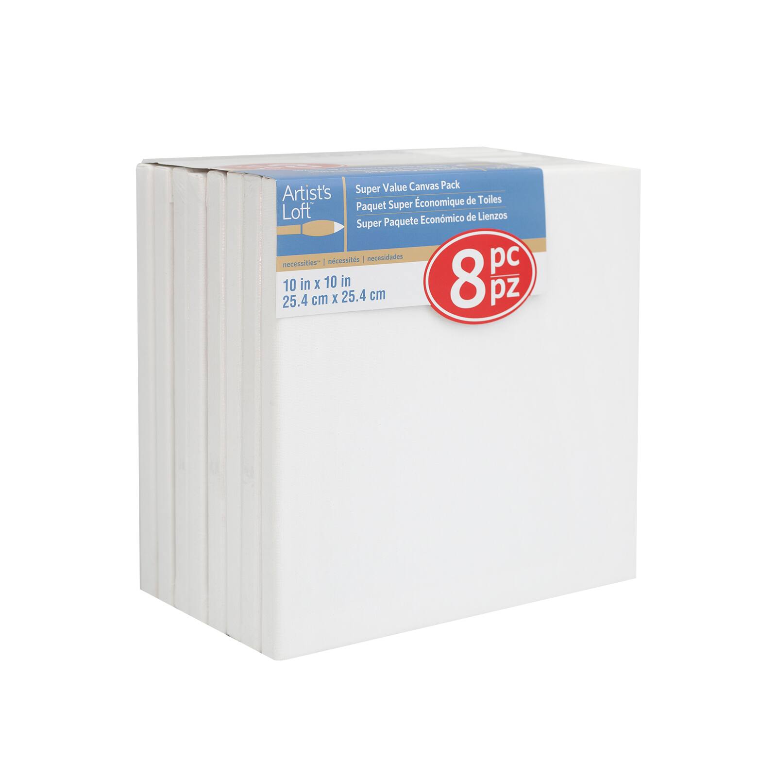 8 Pack 10&#x22; x 10&#x22;&#xA0;Super Value Canvas by Artist&#x27;s Loft&#xAE;