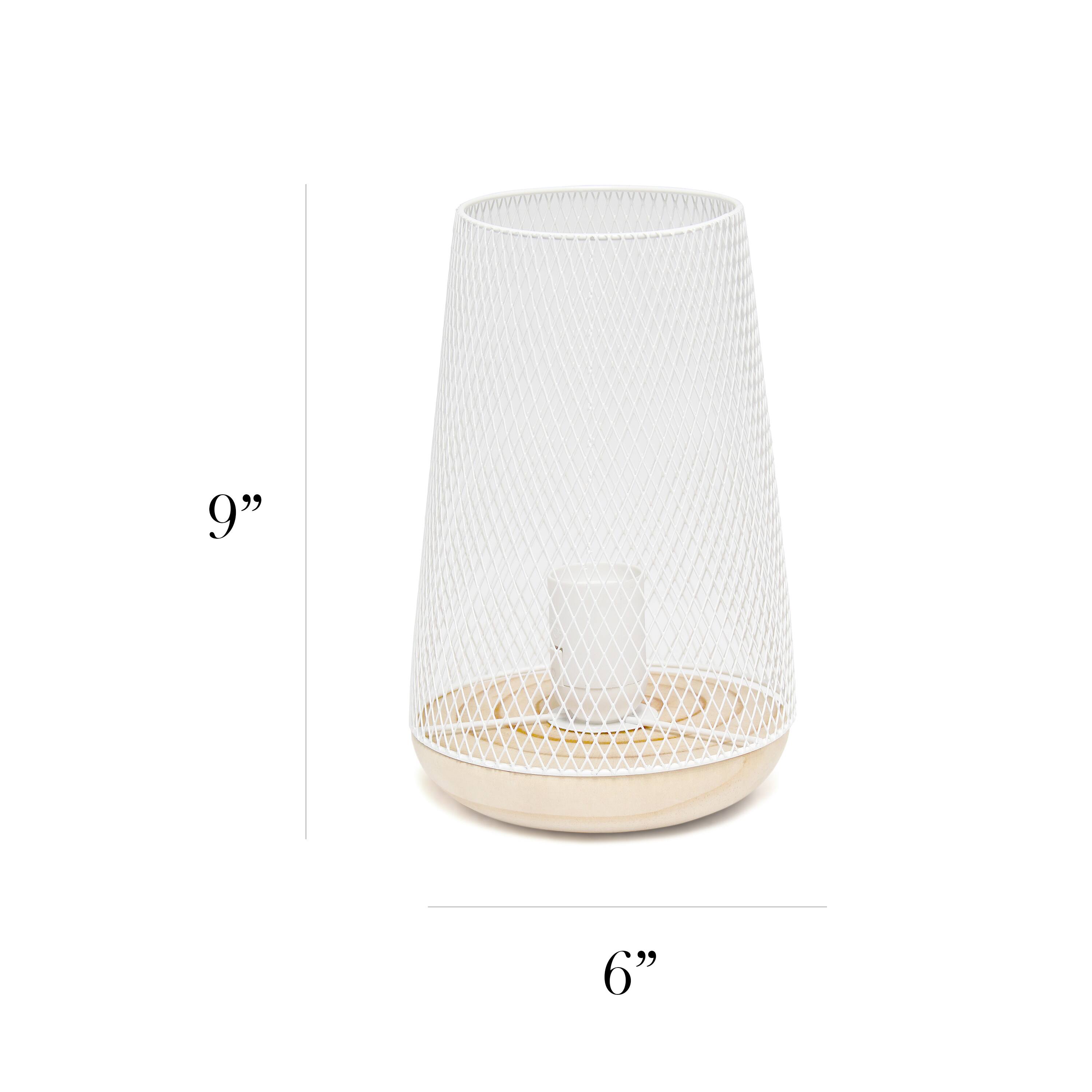 Simple Designs 9&#x22; Wired Mesh Uplight Table Lamp