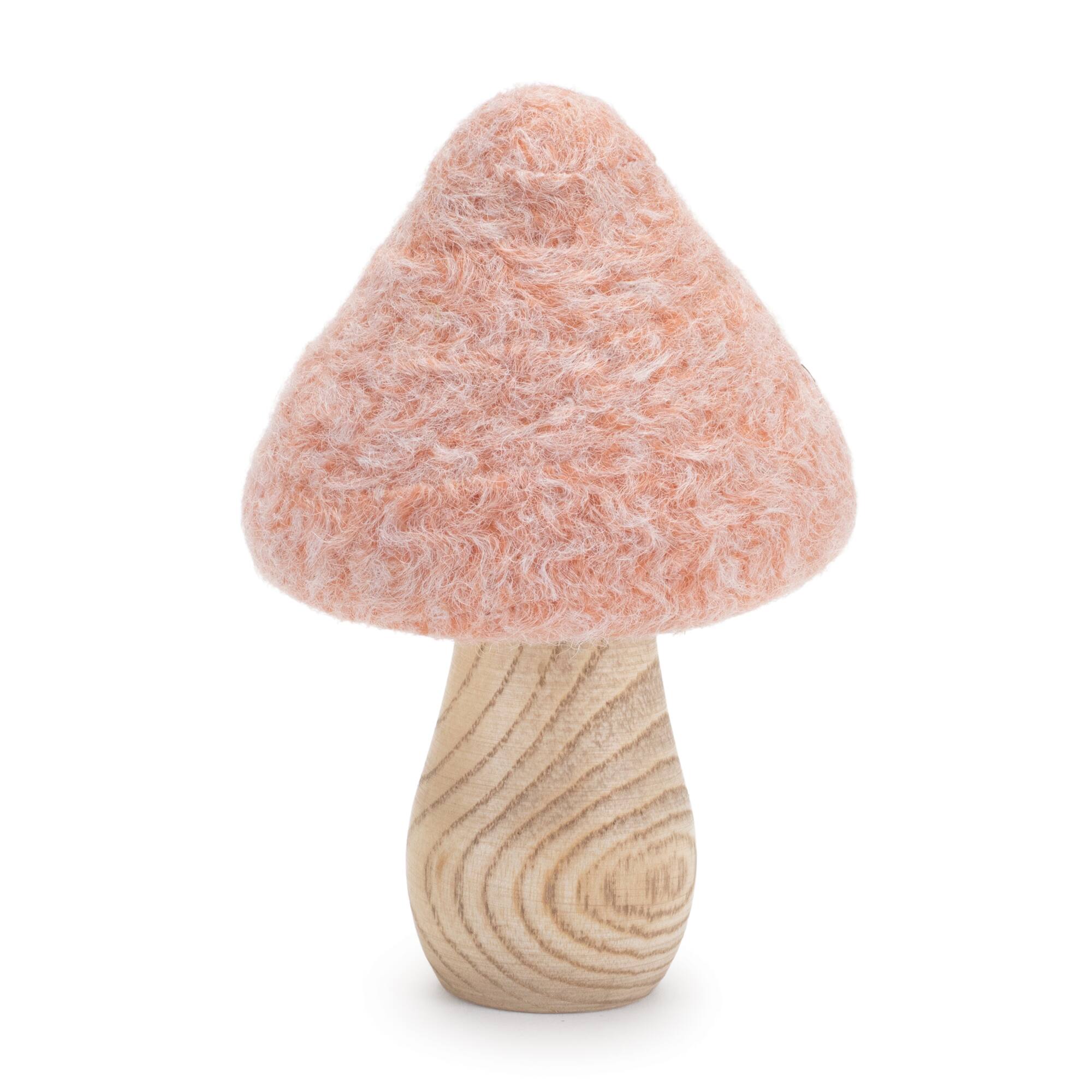 4.25&#x22; Felt &#x26; Wood Mushroom D&#xE9;cor Set