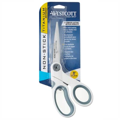 Westcott Titanium Non Stick 8 inch Bent Craft Scissors