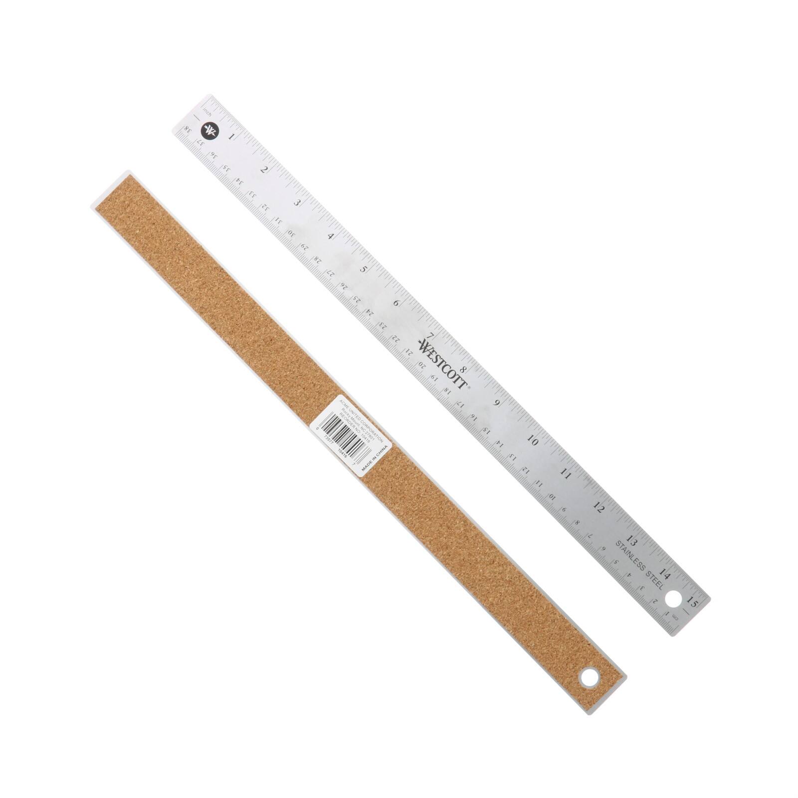 Westcott&#xAE; C-Thru Flexible Stainless Steel Ruler, 15&#x22;