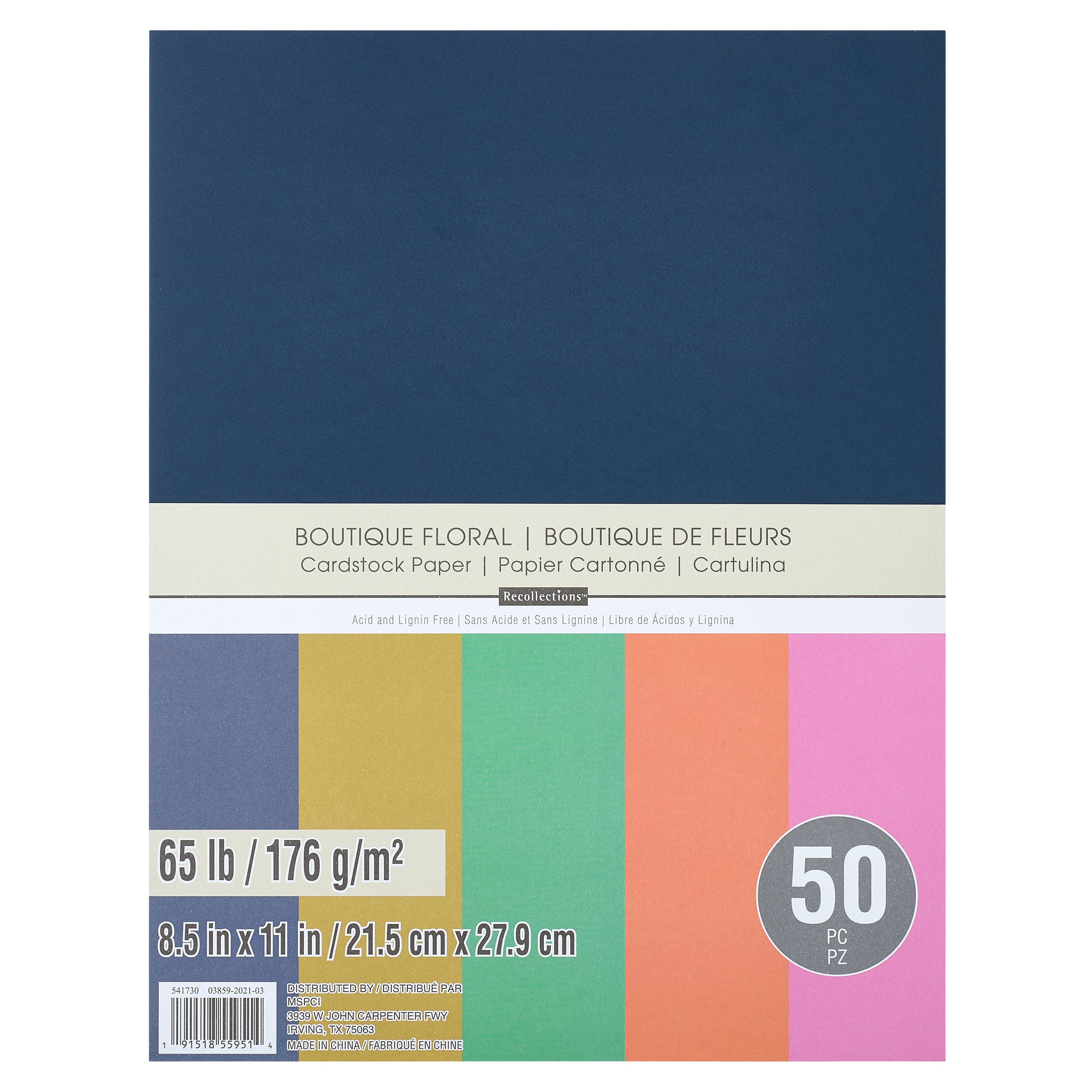 12 Packs: 50 ct. (600 total) Boutique Floral 8.5" x 11" Cardstock Paper by Recollections™