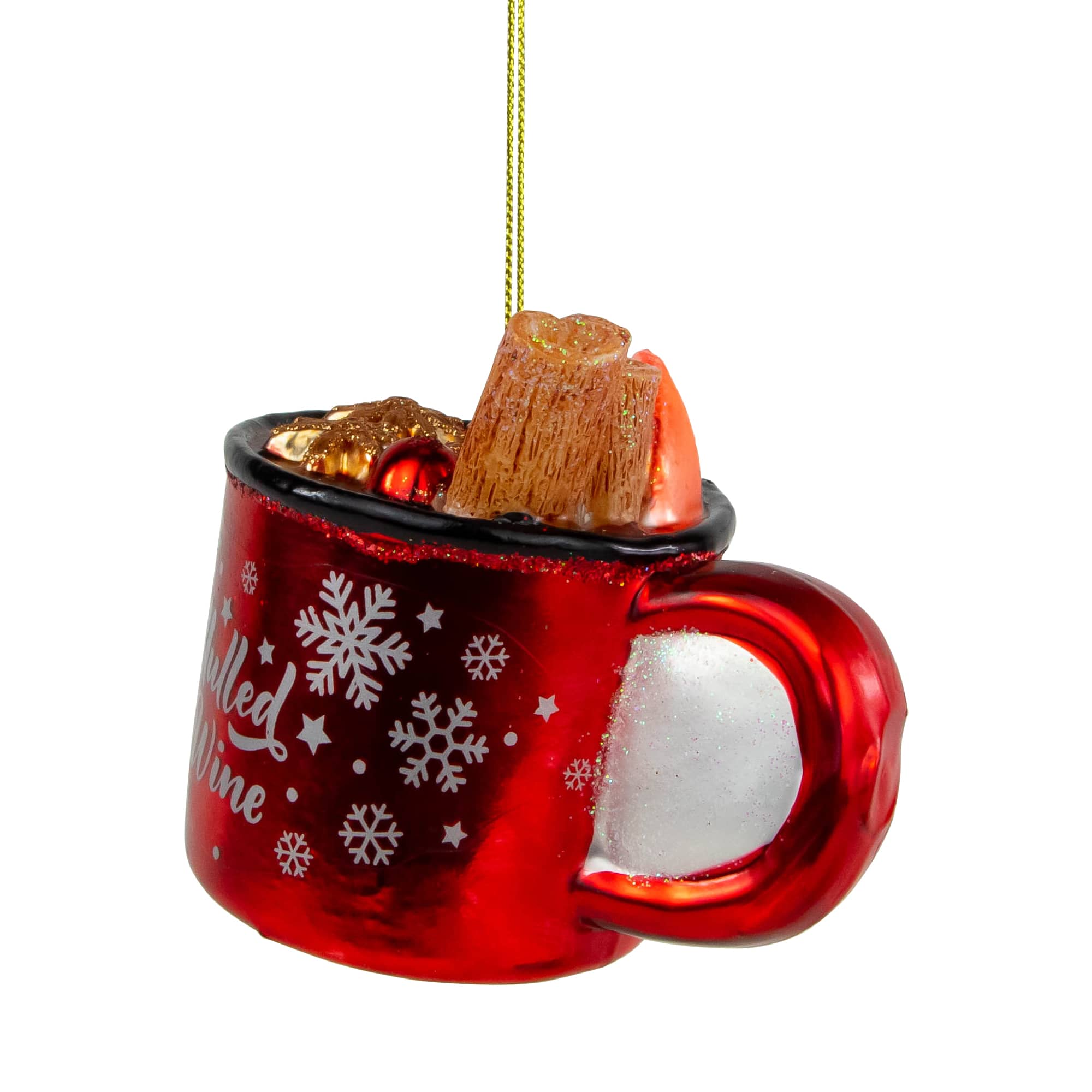 4&#x22; Mulled Wine Glass Christmas Ornament