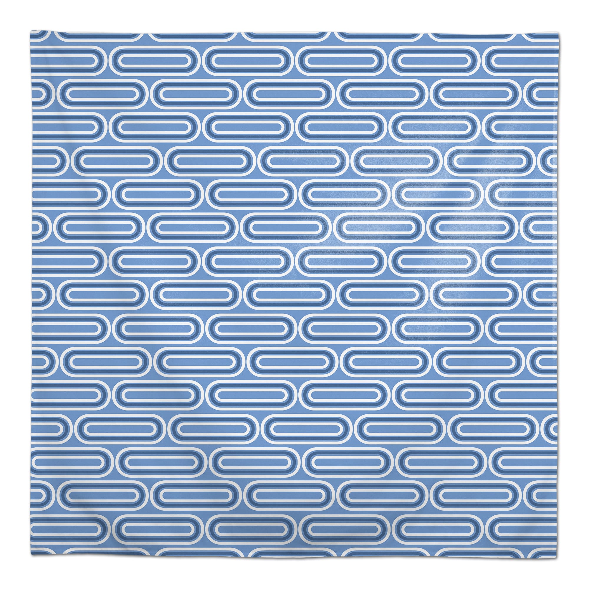 58" Groovy Blue Lines Tablecloth