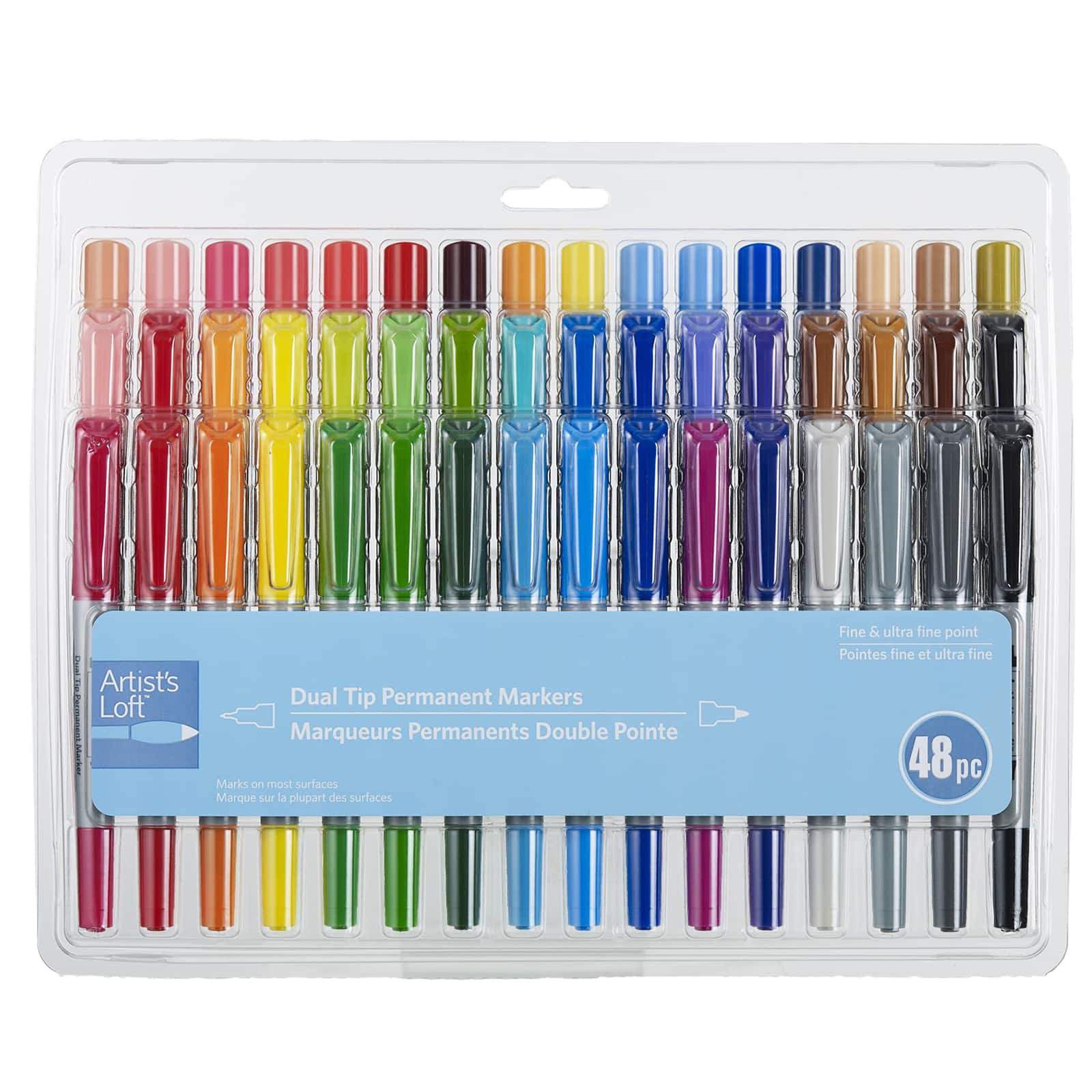 48 Color Dual Tip Permanent Markers by Artist's Loft™
