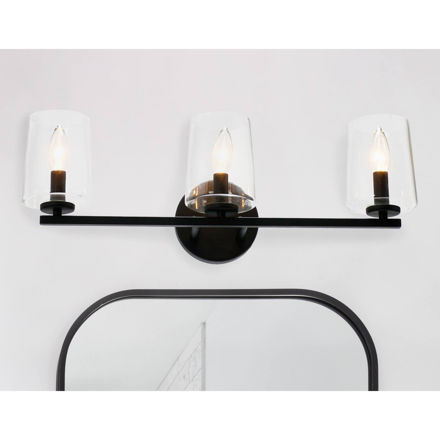 Robert Stevenson Lighting Berkley Metal &#x26; Glass 3-Light Vanity Light