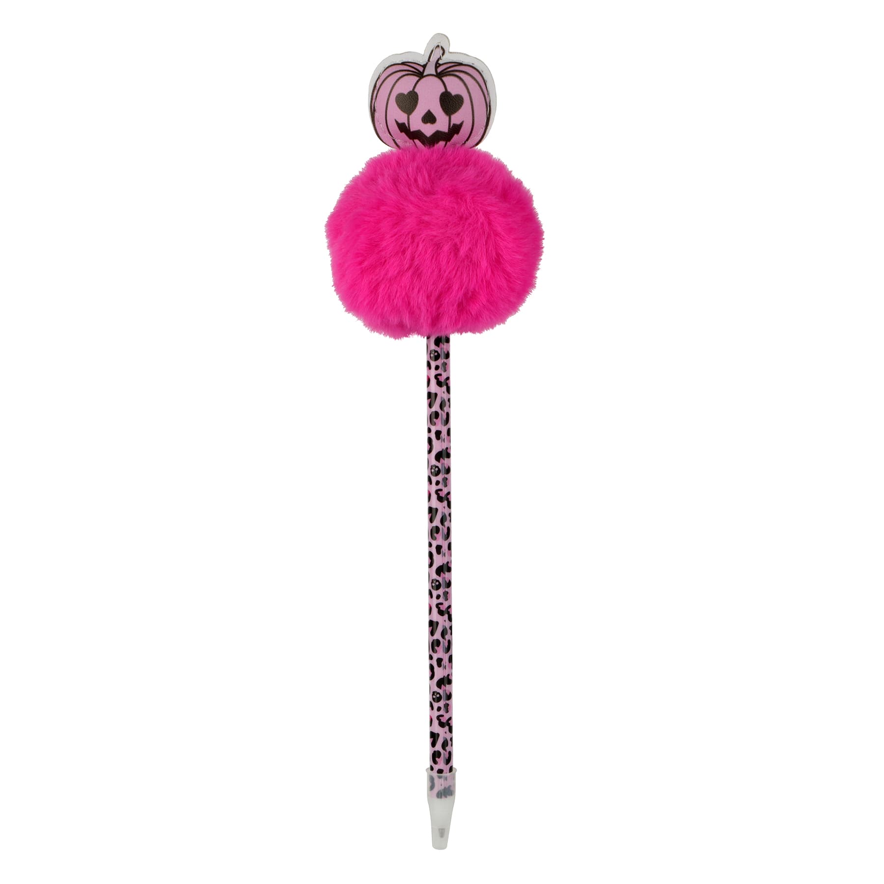 8&#x22; Pink Jack-o&#x27;-Lantern Pom Pom Pen by Creatology&#x2122;