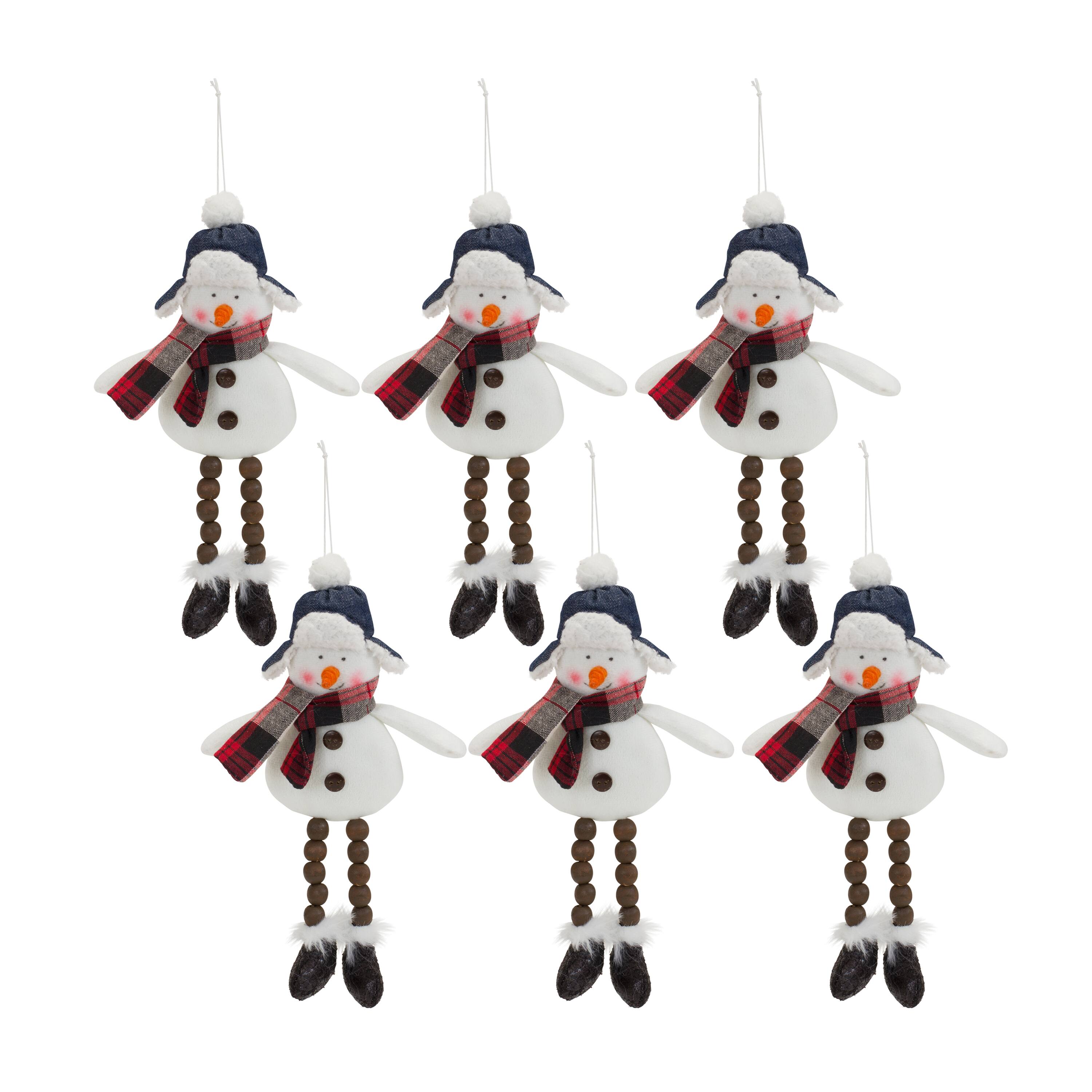 6 Pack 10&#x22; Snowman Ornaments