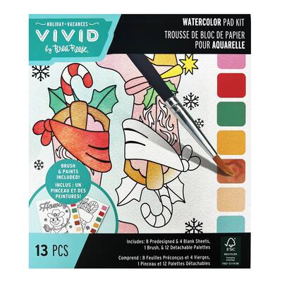 VIVID by Brea Reese Winter Boots Watercolor Pad Kit | Michaels