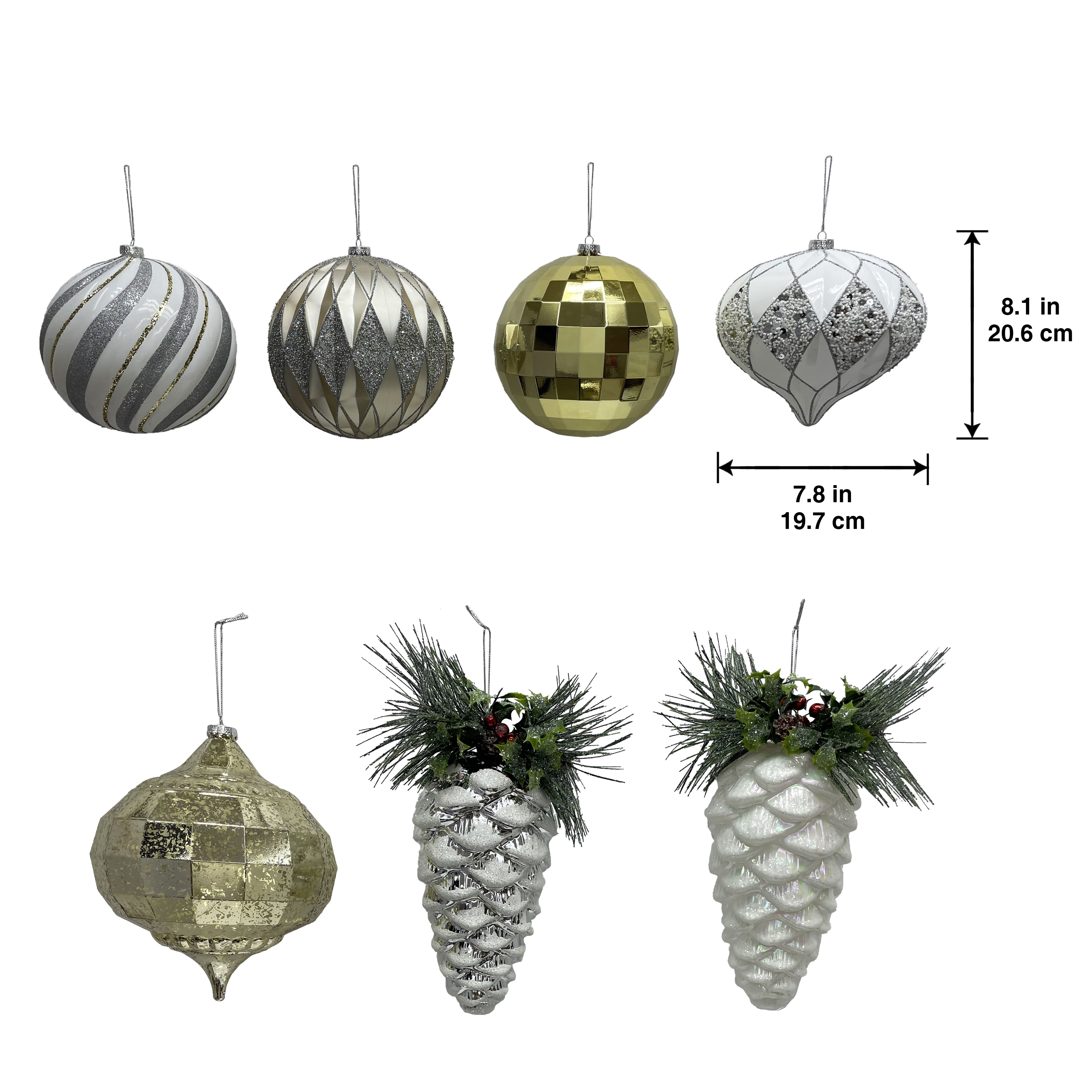 Assorted Jumbo Metallic Christmas Ornament by Ashland&#xAE;, 1pc.