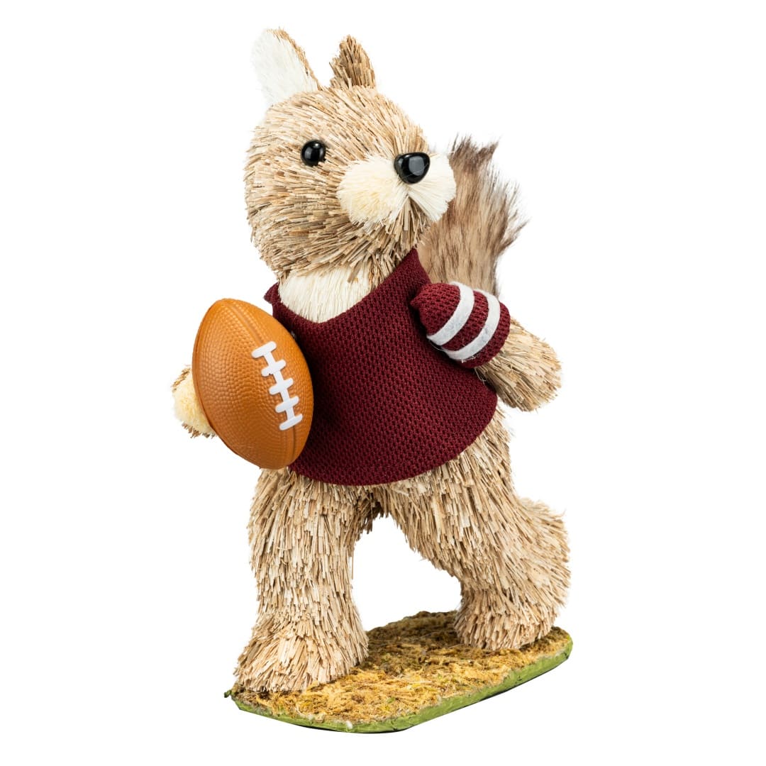 8.25&#x22; Standing Squirrel with Football Natural D&#xE9;cor by Ashland&#xAE;