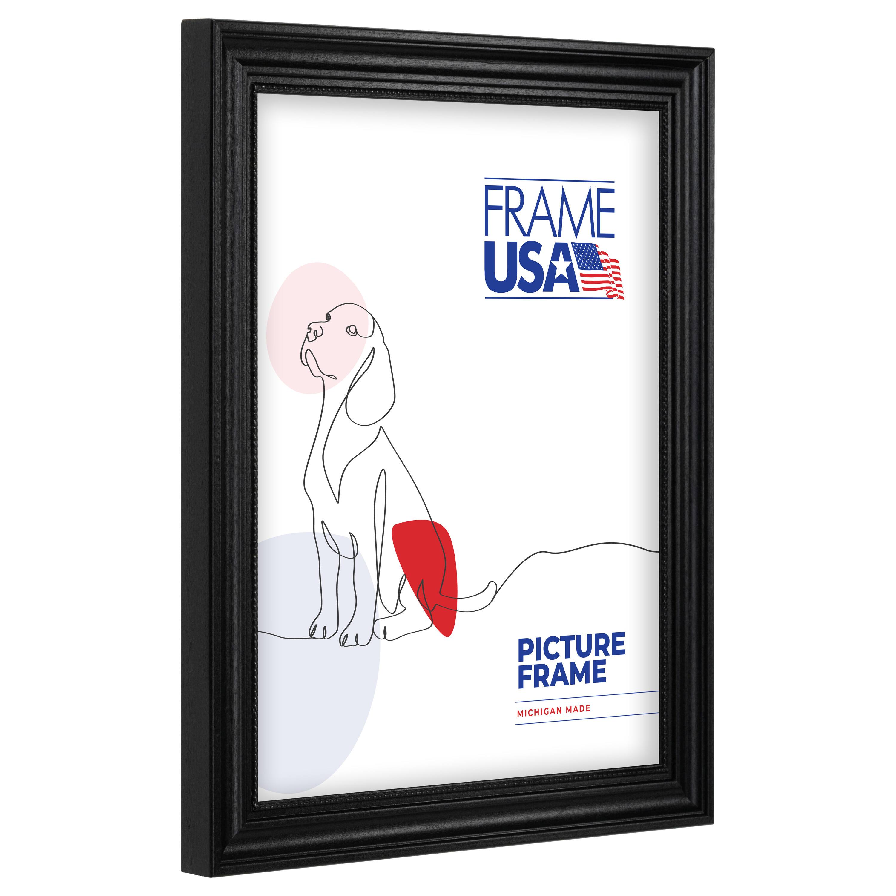Frame USA Boardroom Black with Black Bead Single Image Picture Frame
