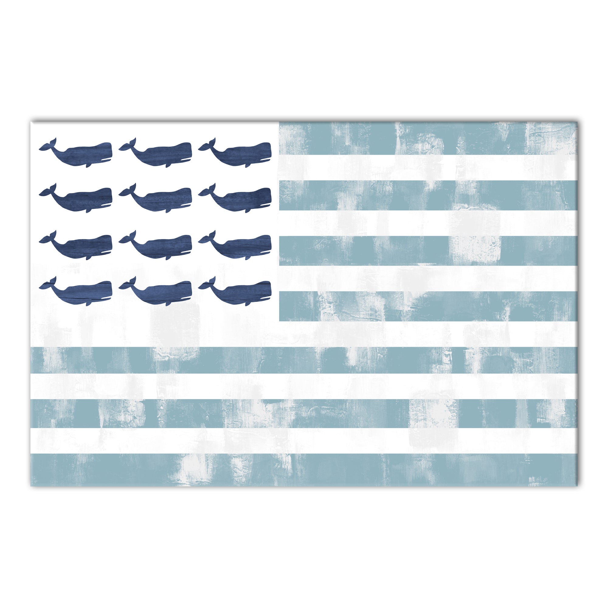 Whale Flag Canvas Wall Art
