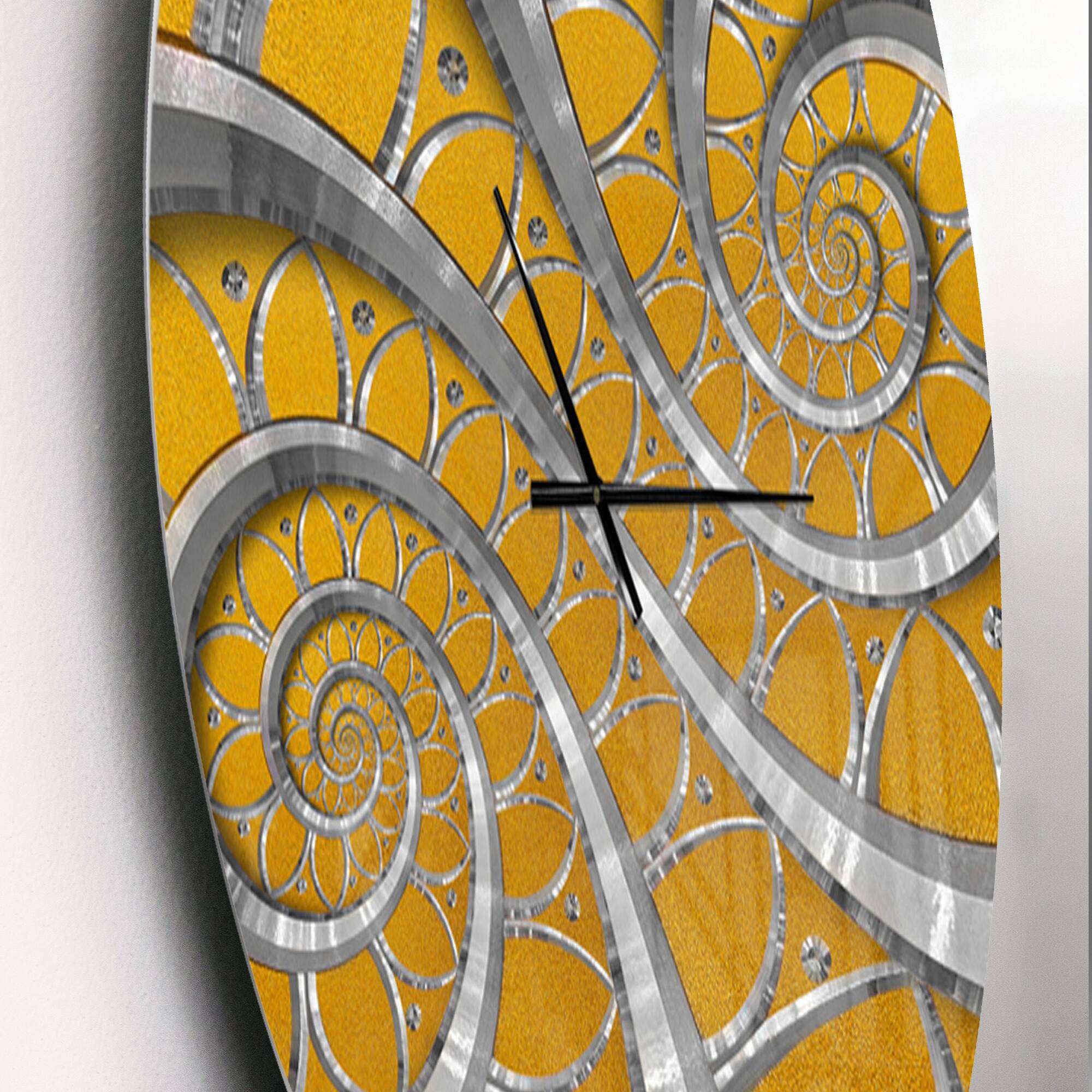 Designart 'Time Spiral In Antique Style Modern Wall Clock