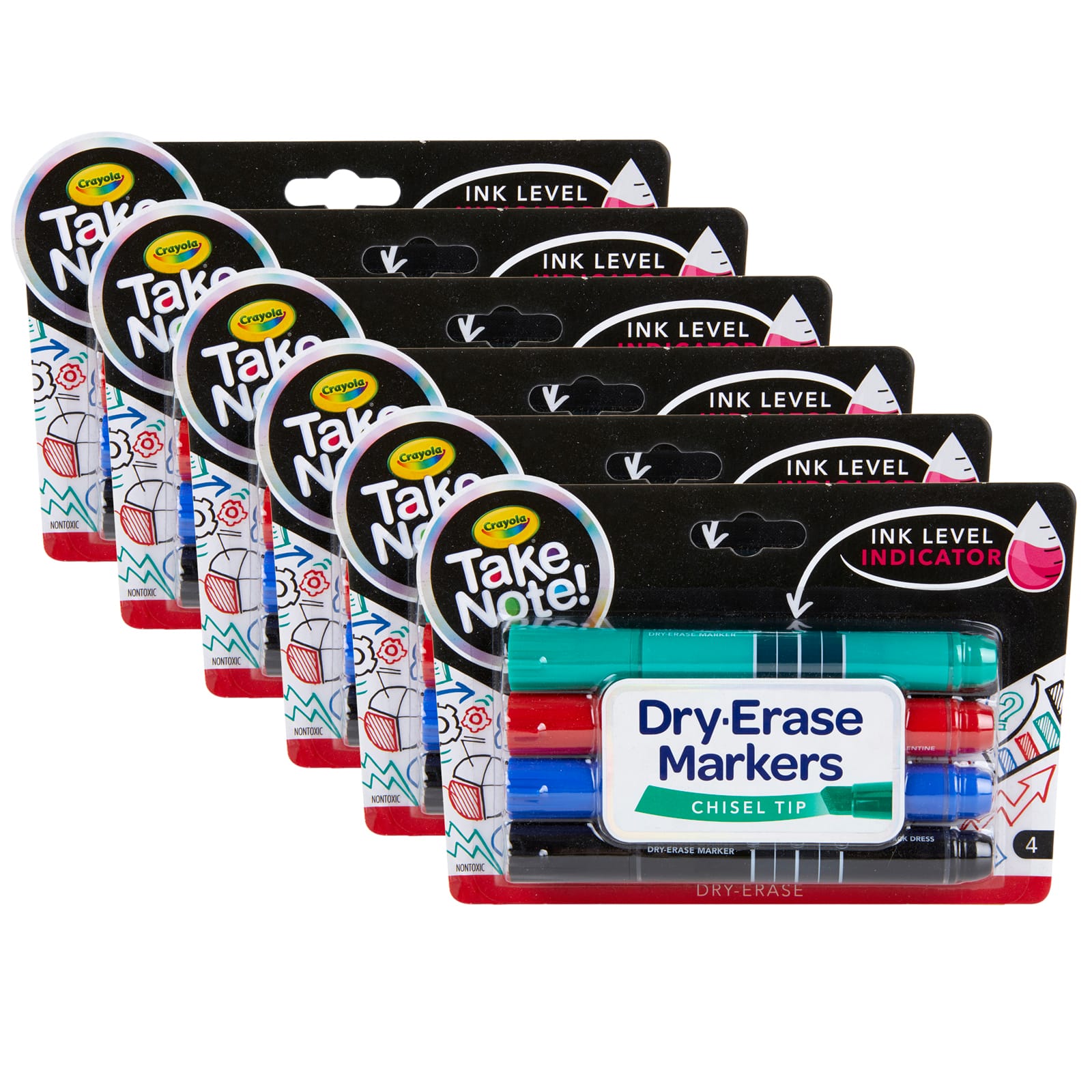Low Odor Dry Erase Markers, Chisel Tip, 4 Count, Crayola.com
