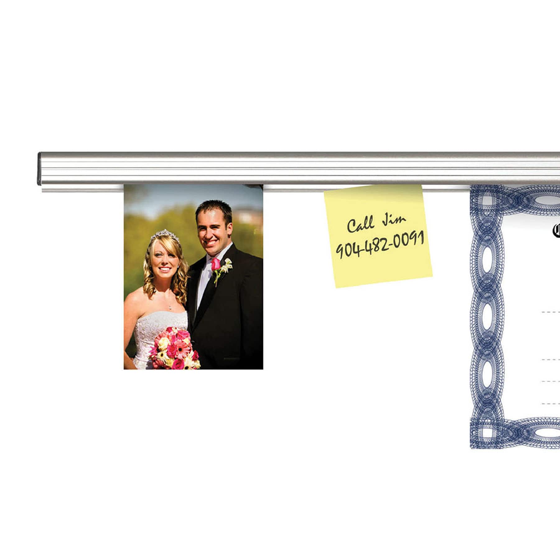 Grip-a-Strip&#xAE; Satin Display Rail