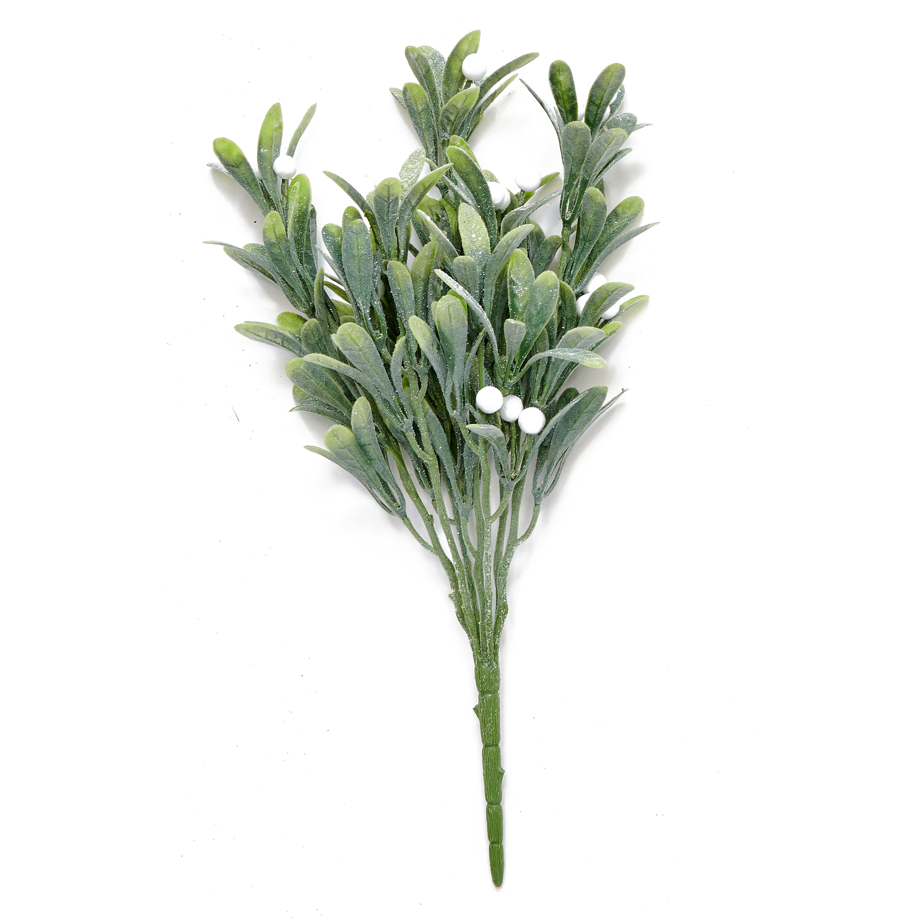 15" Multicolor Glittered Artificial Mistletoe Bush Set, 3ct.