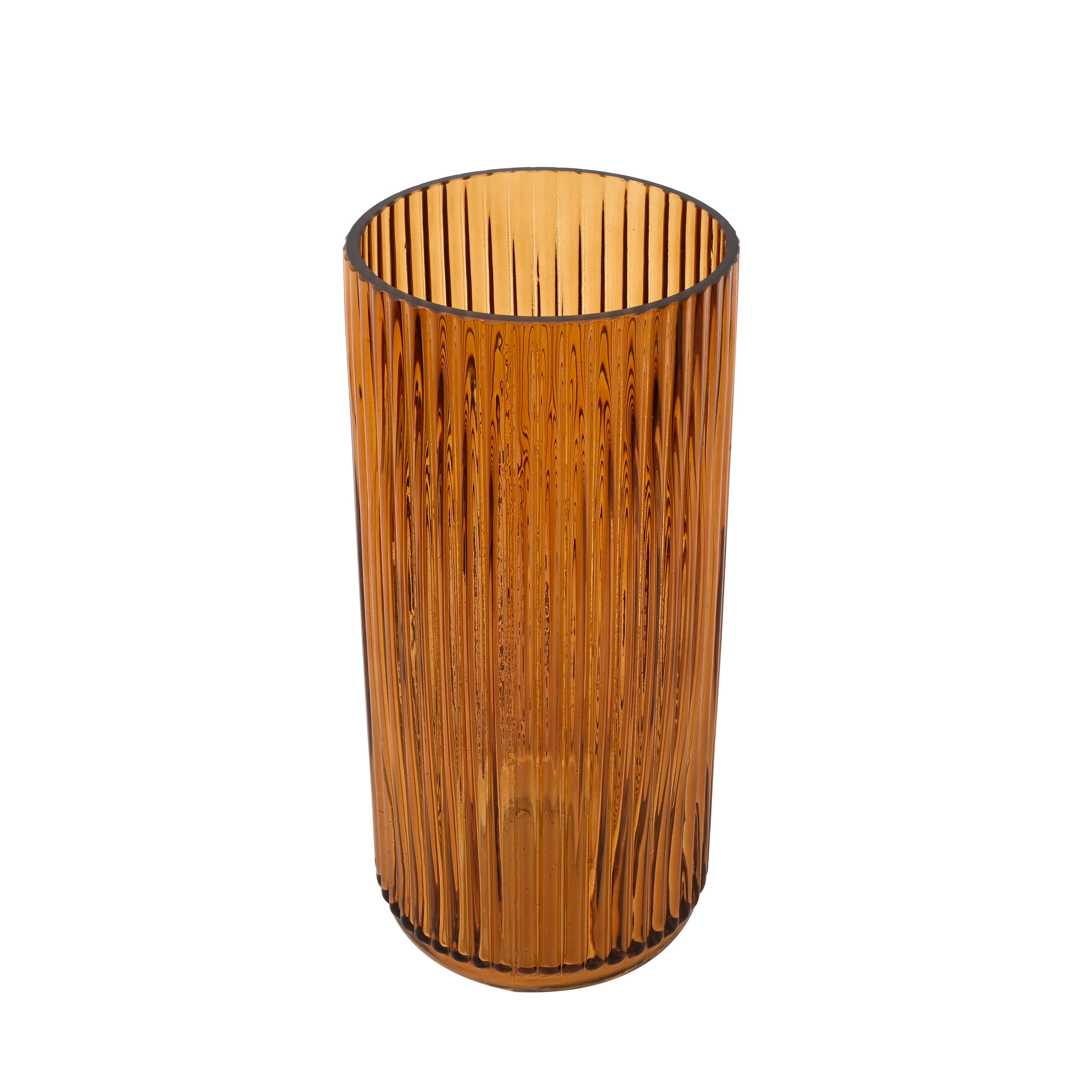 10" Tall Ribbed Glass Vase by Ashland