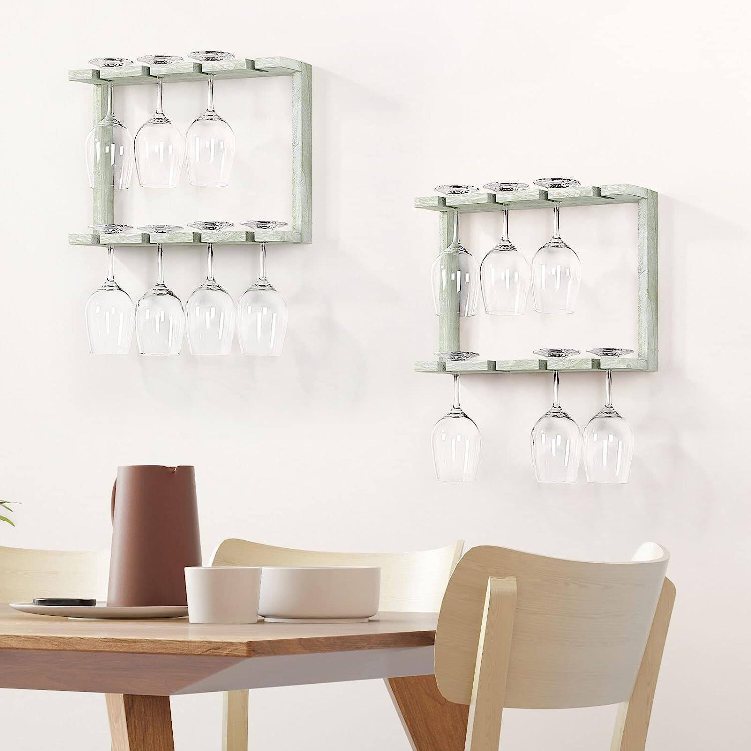 NEX&#x2122; Wall Mounted Wine Glass Stemware Rack Holder Hanger, 2ct.