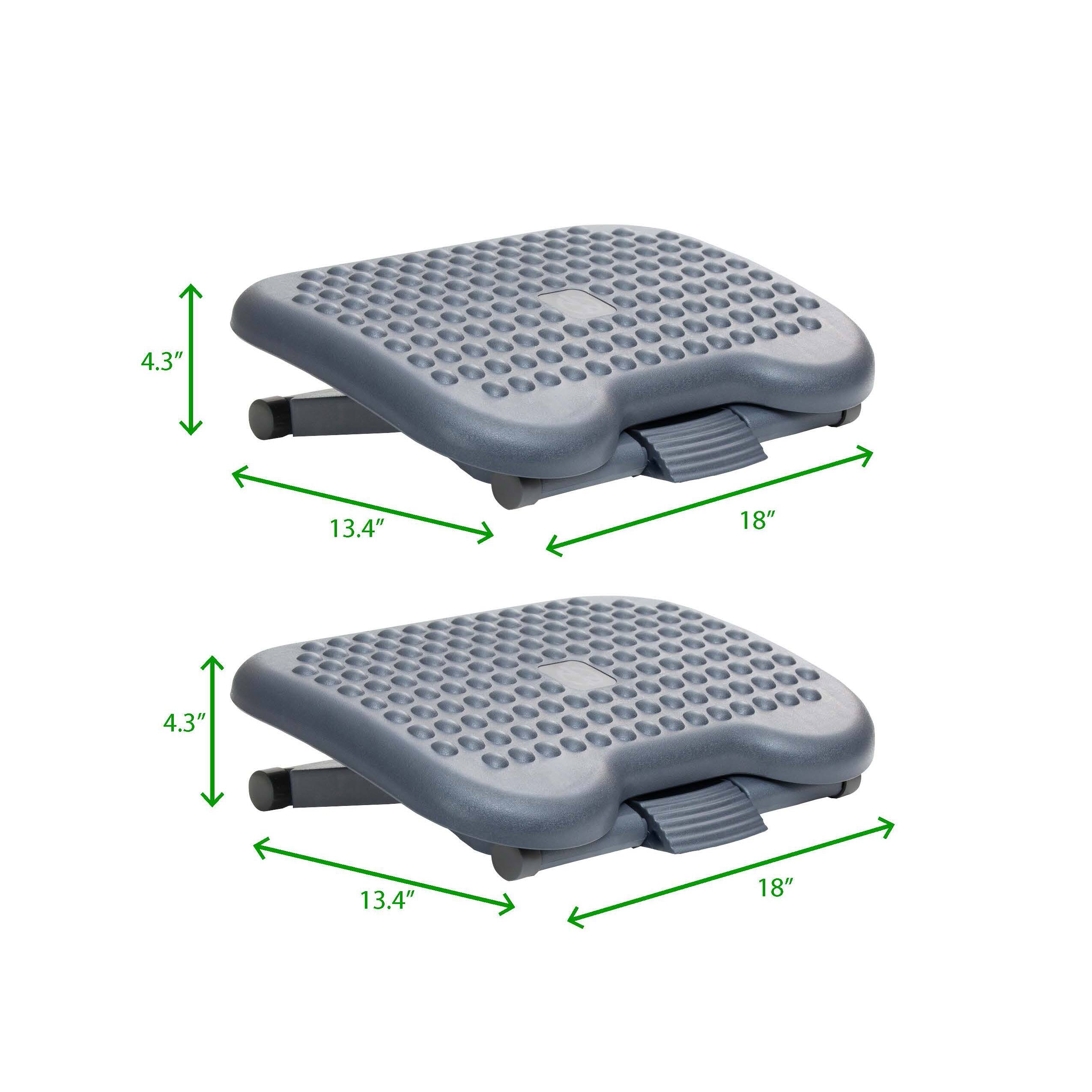 Mind Reader Black Adjustable Ergonomic Foot Rest, 2ct.