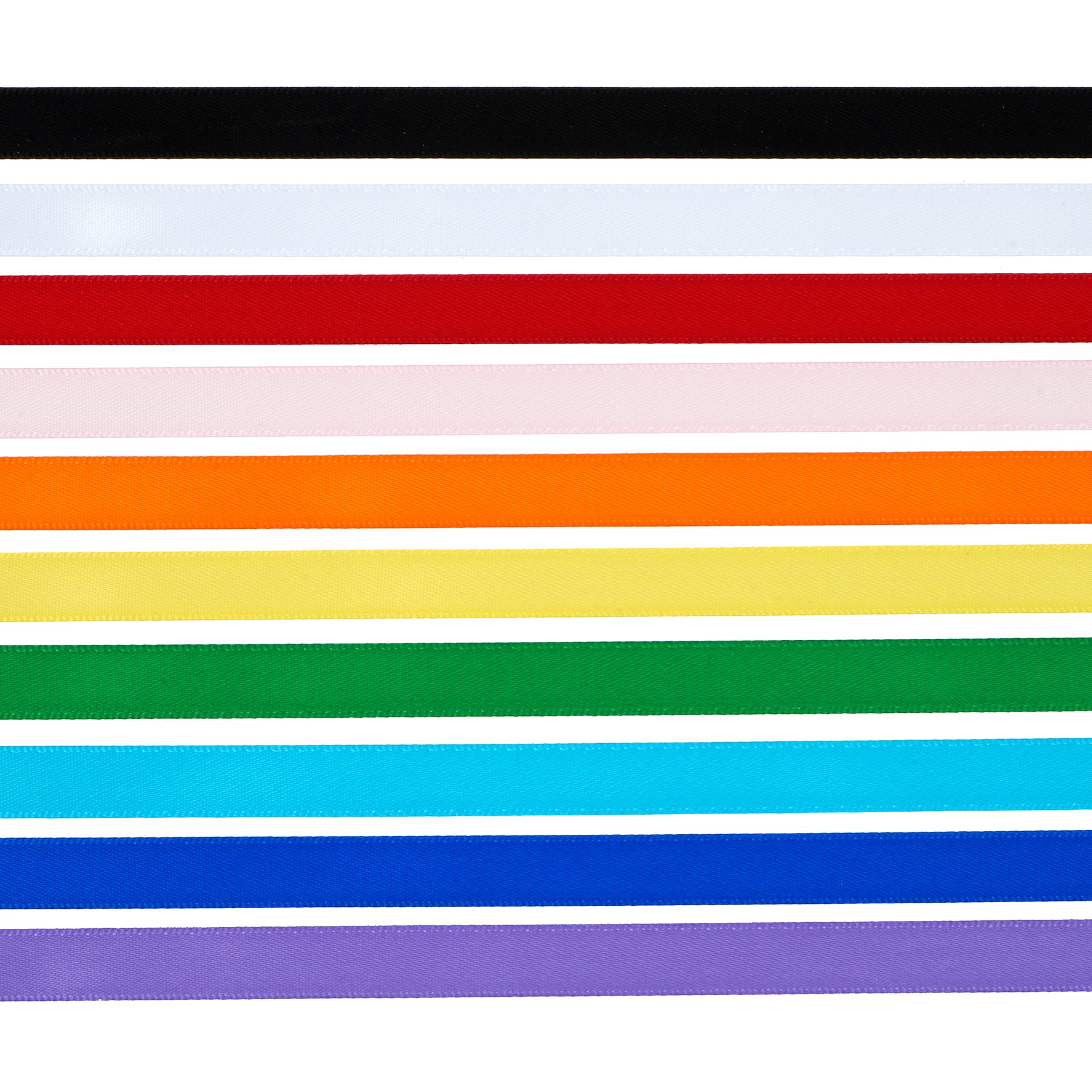 3/8&#x22; x 2yd. Primary Colors Satin Value Pack Ribbon by Celebrate It&#xAE;
