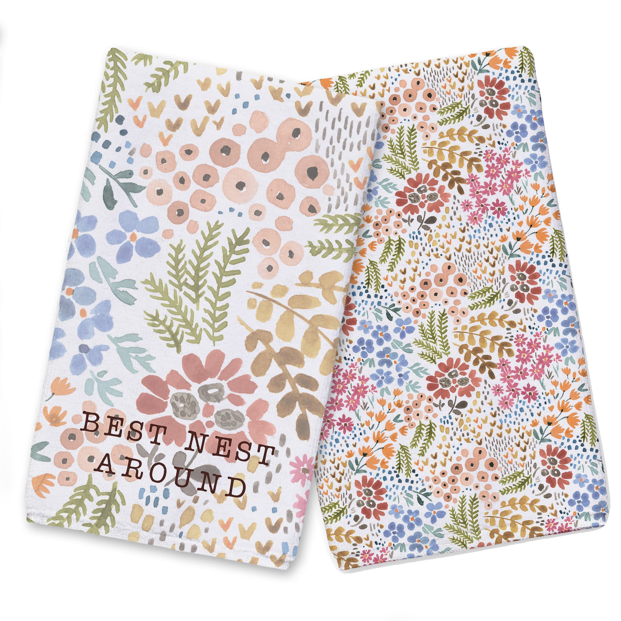 Best Nest Around Multicolor Floral Tea Towel Set