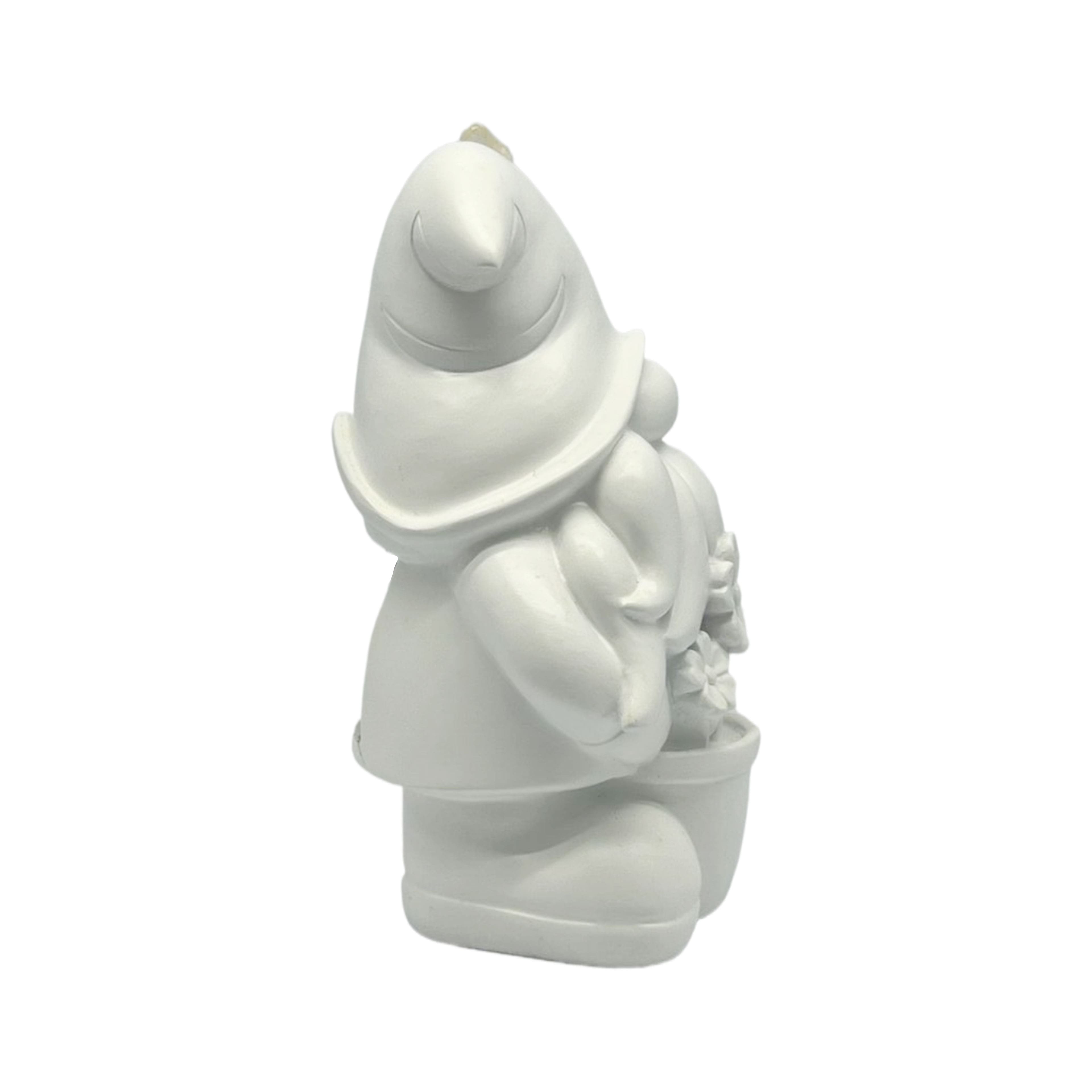7&#x22; Solar LED Gnome with Flowers DIY D&#xE9;cor by Make Market&#xAE;