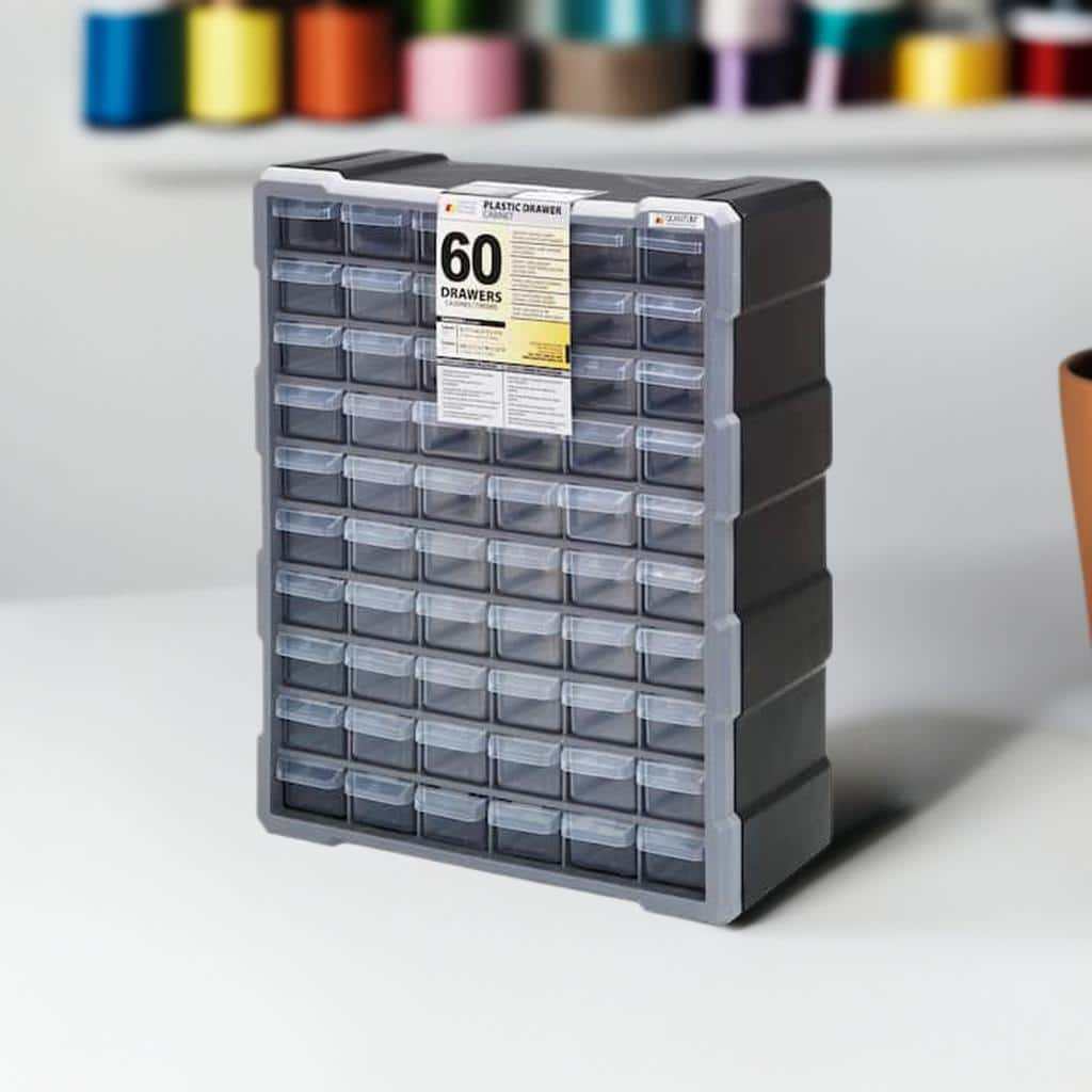 Quantum Storage Systems&#xAE; Black &#x26; Gray 60-Drawer Cabinet