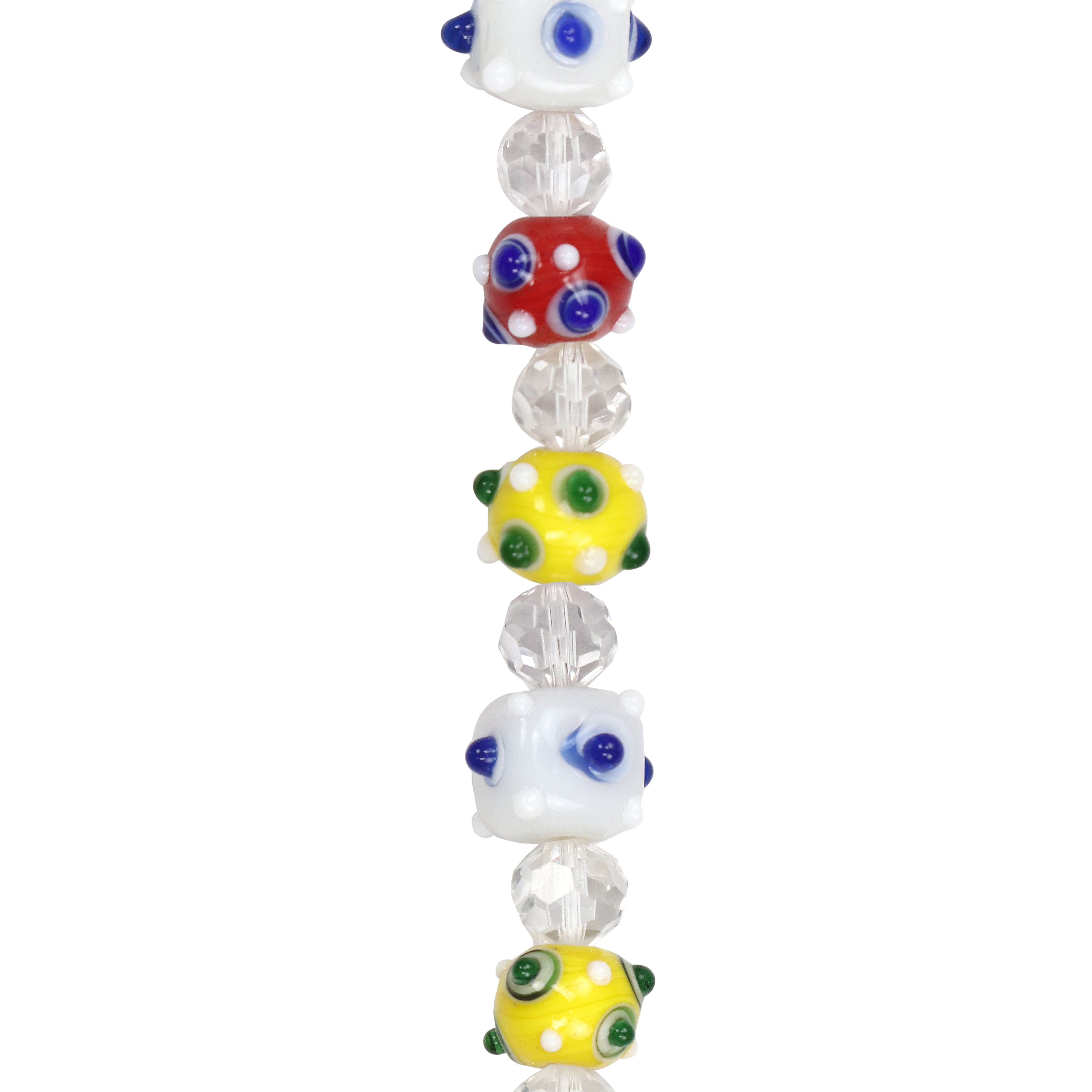 Multicolor &#x26; Clear Lamp Work Glass Mixed Beads by Bead Landing&#xAE;