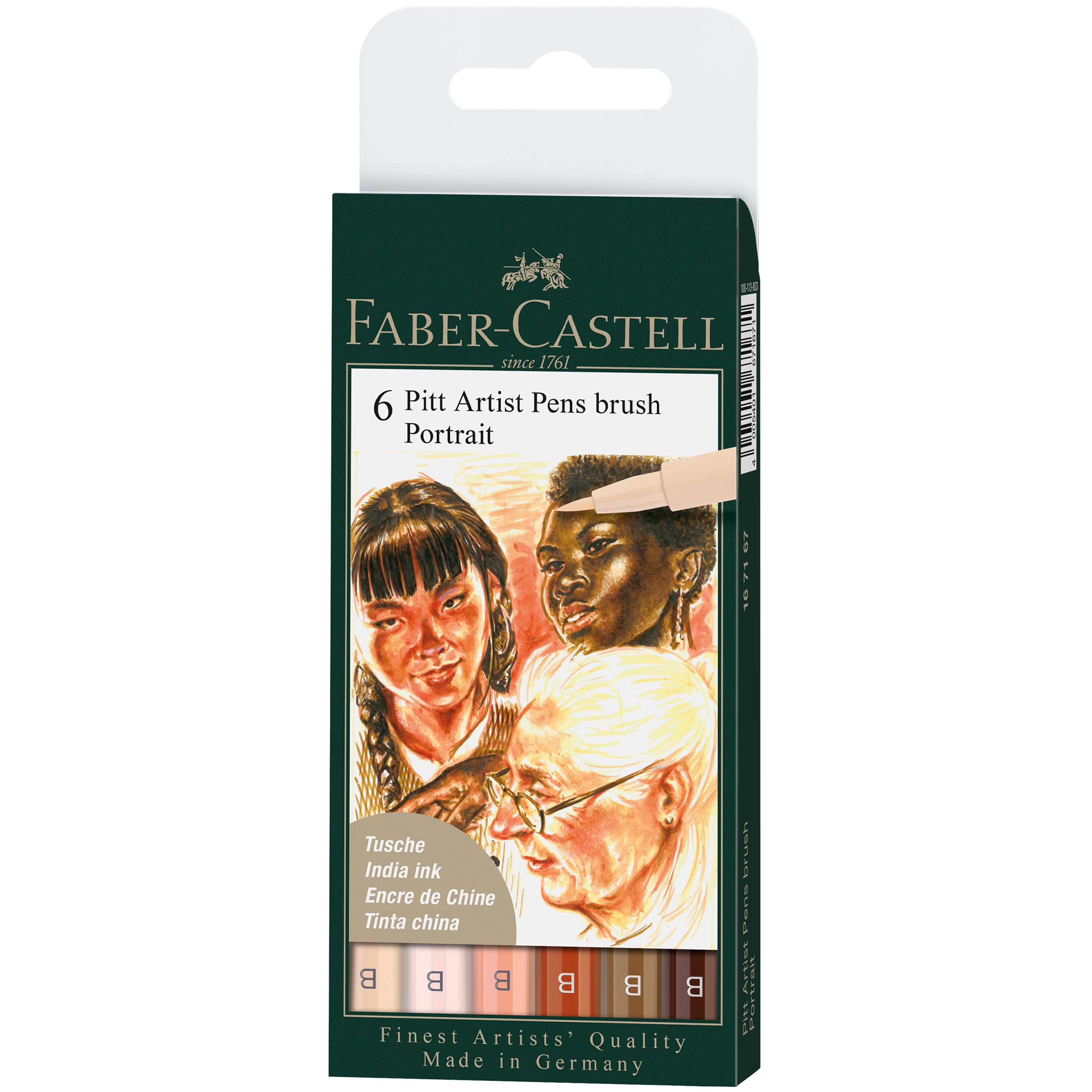 Faber-Castell&#xAE; PITT&#xAE; 6 Color Artist Brush Pen Set