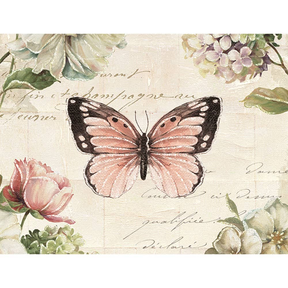 JAM Paper 3.875" x 5" Vintage Butterfly Blank Note Card Set, 20ct.