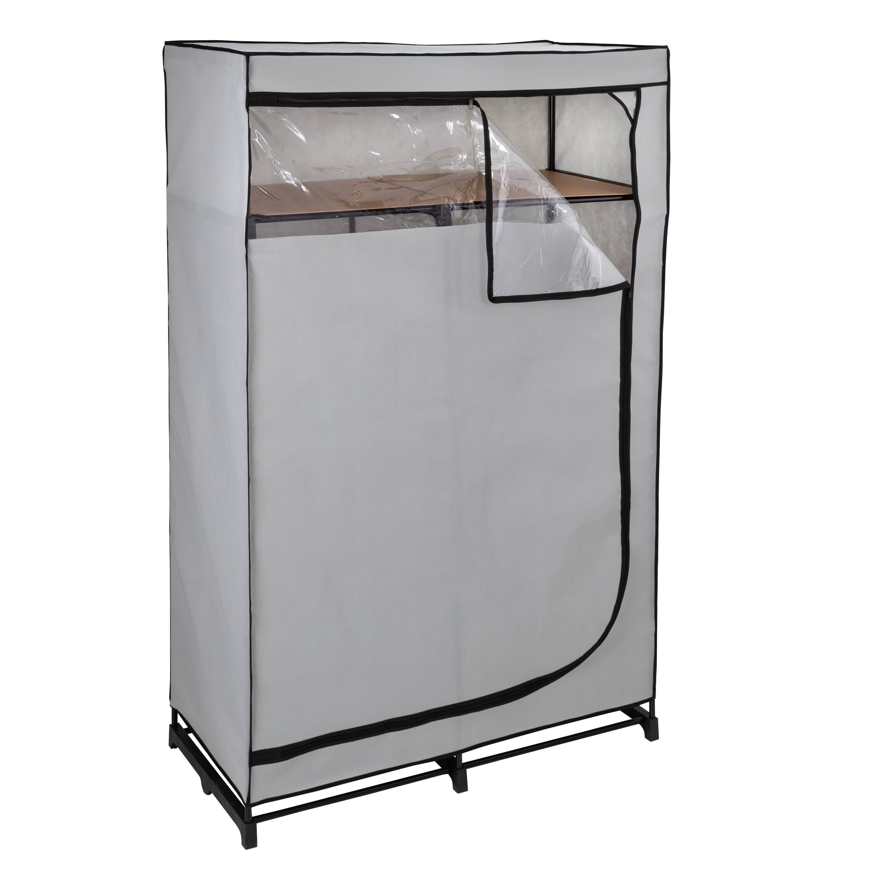 Honey Can Do 46'' Gray Portable Wardrobe Closet