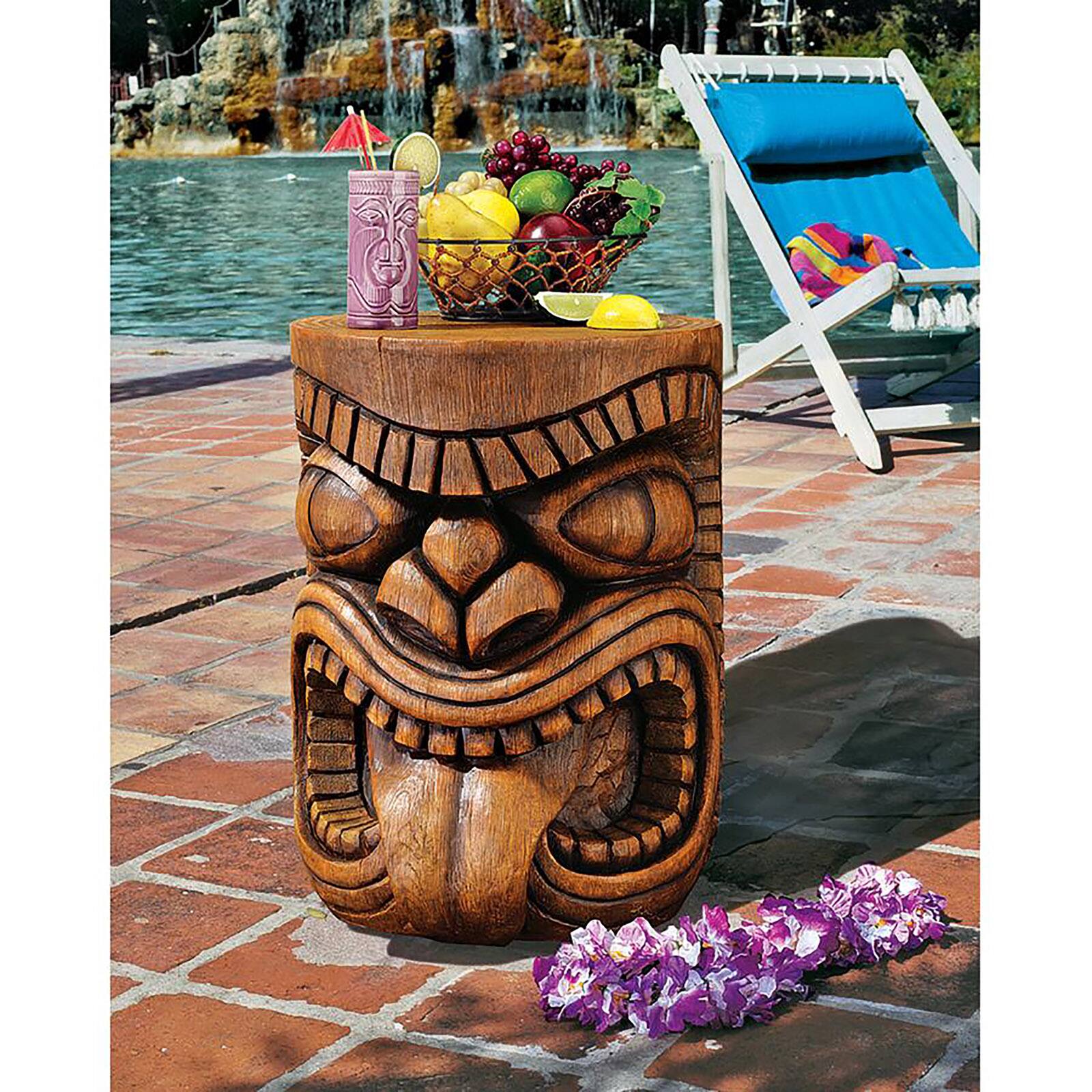 Design Toscano 20.5&#x22; The Lono Grand Tiki Sculptural Table